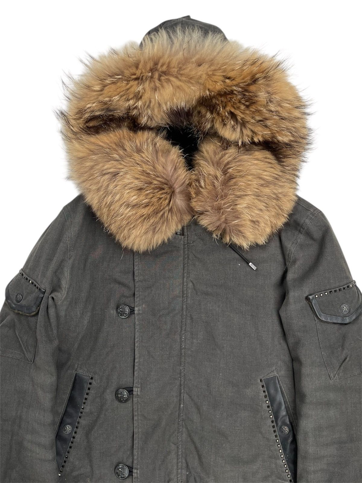 14th Addiction Roar Studded RIRI Zipper Fur Jacket Size US S / EU 44-46 / 1 - 7 Thumbnail
