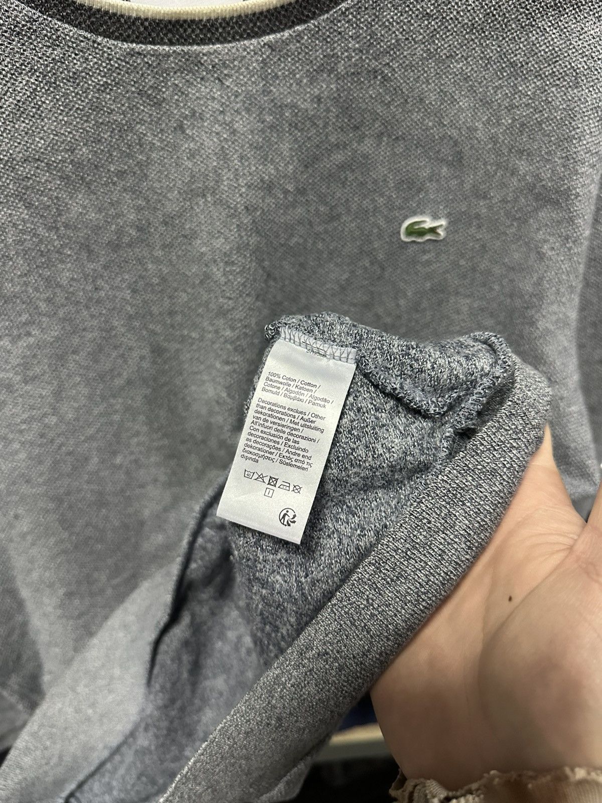 Lacoste Vintage Lacoste Sweatshirt Basic Logo Grey Luxury Old Money Size US L / EU 52-54 / 3 - 7 Thumbnail