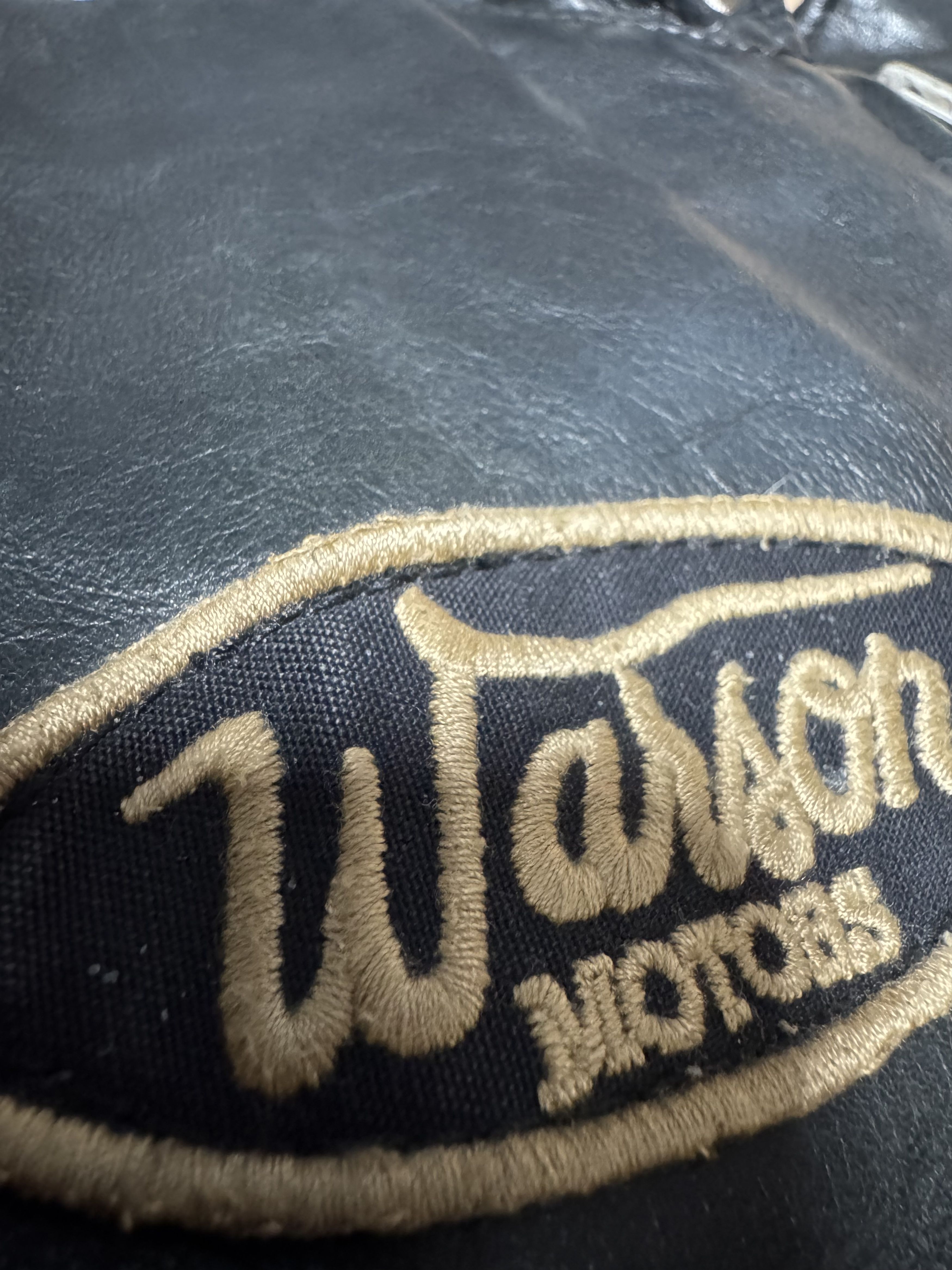 Vintage Warson Vintage Speed Black Leather Retro Motorcycle jacket Size US M / EU 48-50 / 2 - 19 Thumbnail