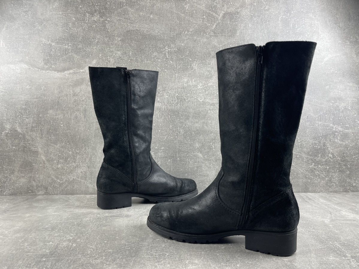 Genuine Leather Wonders Matte Black Genuine Suede Mid Calf Boots Size US 8 / EU 41 - 6 Thumbnail