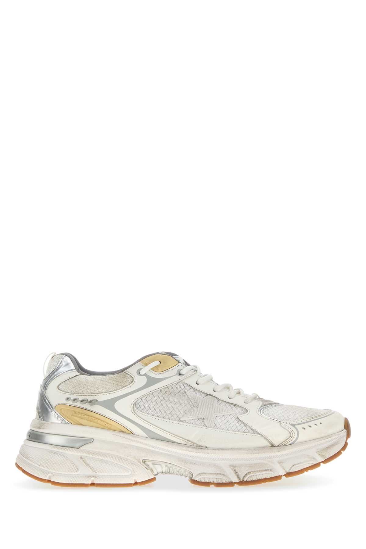 Golden Goose White Mesh And Leather Lightstar Sneakers Size US 7 / EU 40 - 1 Thumbnail