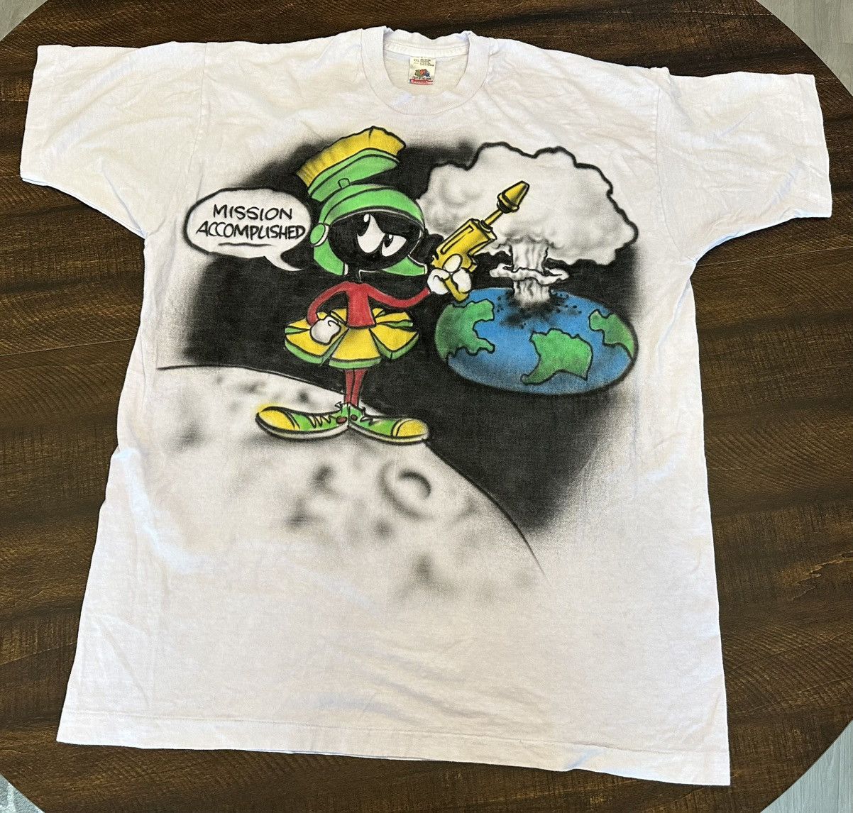 Fruit Of The Loom Vtg Marvin the Martian Airbrush Fruit of the Loom-XXL-USA Size US XXL / EU 58 / 5 - 1 Thumbnail