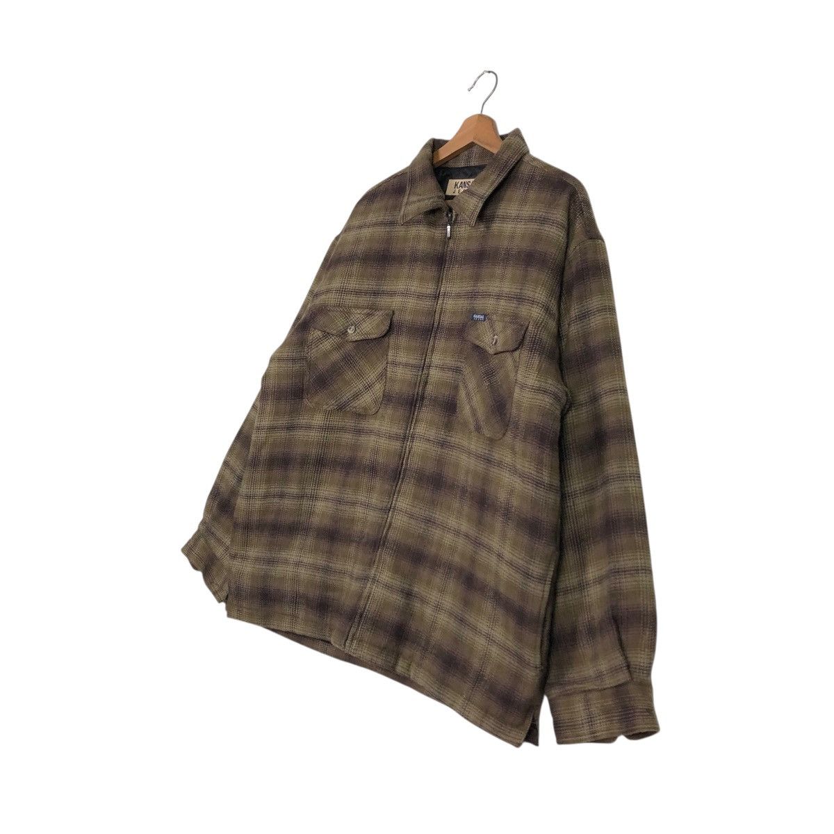 Japanese Brand 🔥VINTAGE WORK SHIRT CHORE JACKET KANSAI JEANS TARTAN DESIGN Size US XL / EU 56 / 4 - 4 Thumbnail