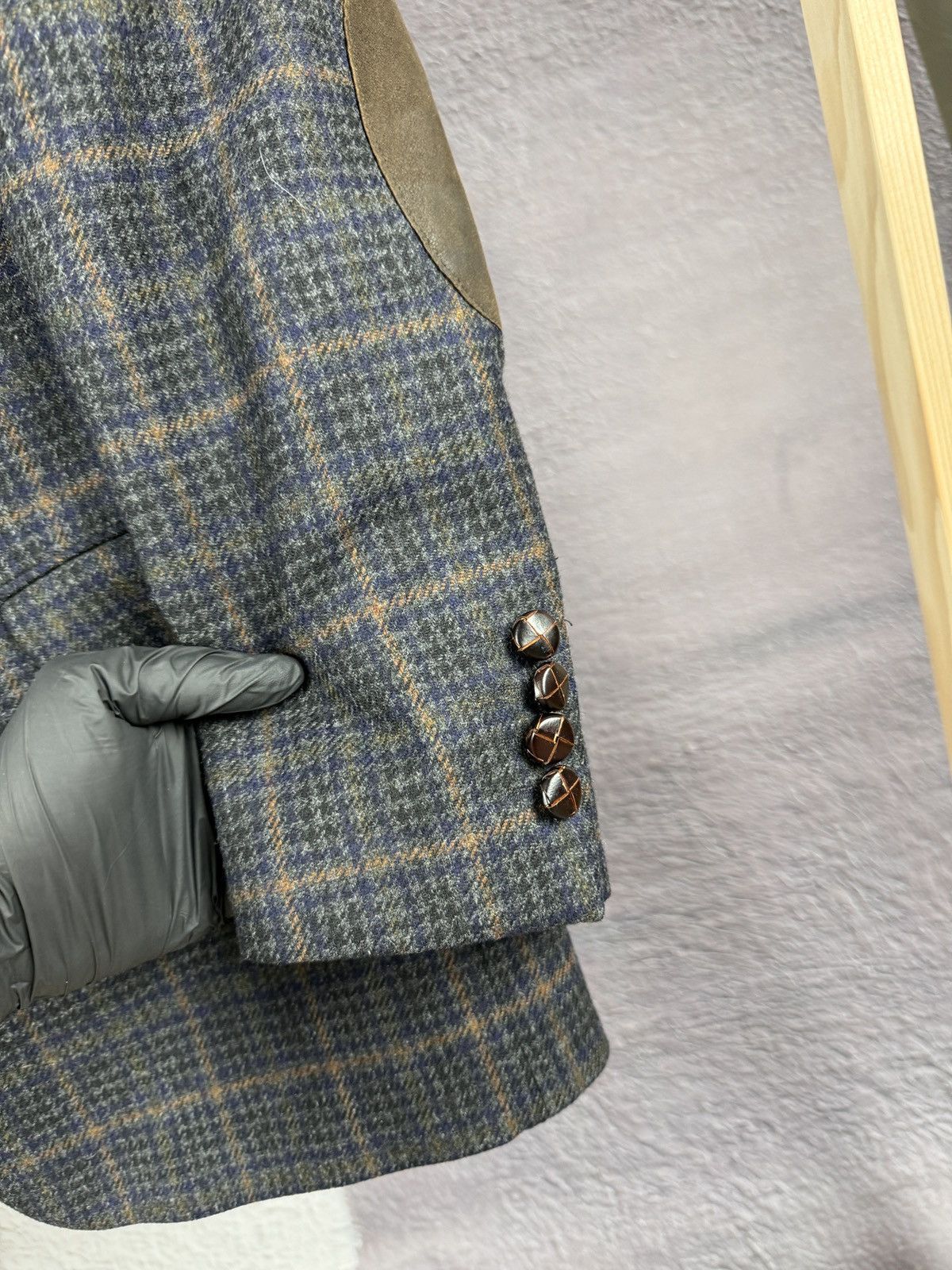 Other Frank Radloff vintage checkered tweed 2 button blazer Size 42R - 10 Thumbnail