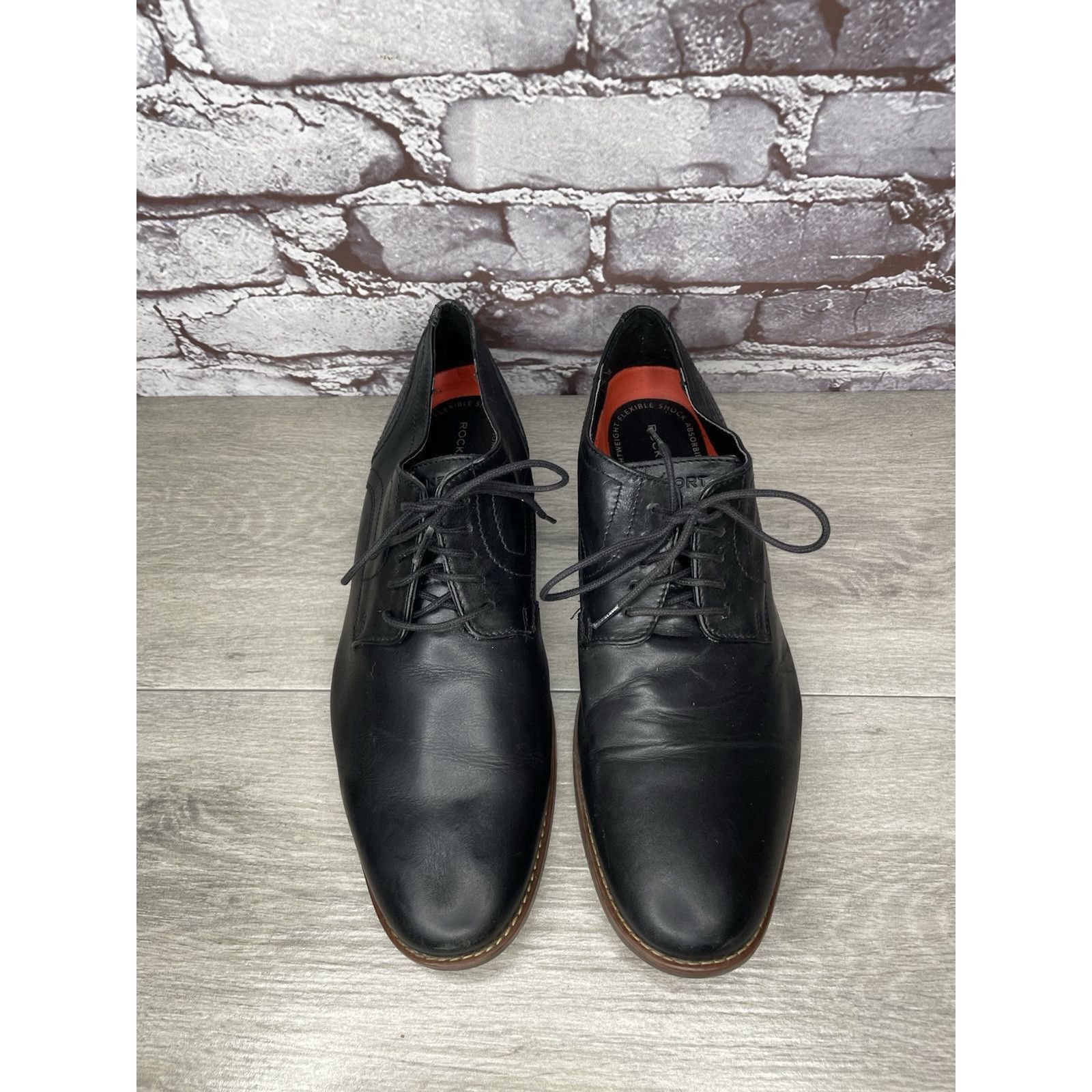 Rockport Rockport Trutech Black Leather Oxfords Brown Casual Shoes Me Size US 10 / EU 43 - 2 Thumbnail