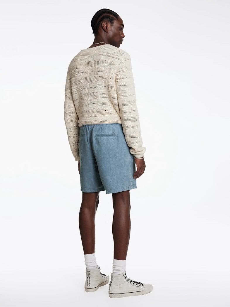 John Varvatos Linen Blend Drawstring Shorts 33 Size US 33 - 6 Thumbnail