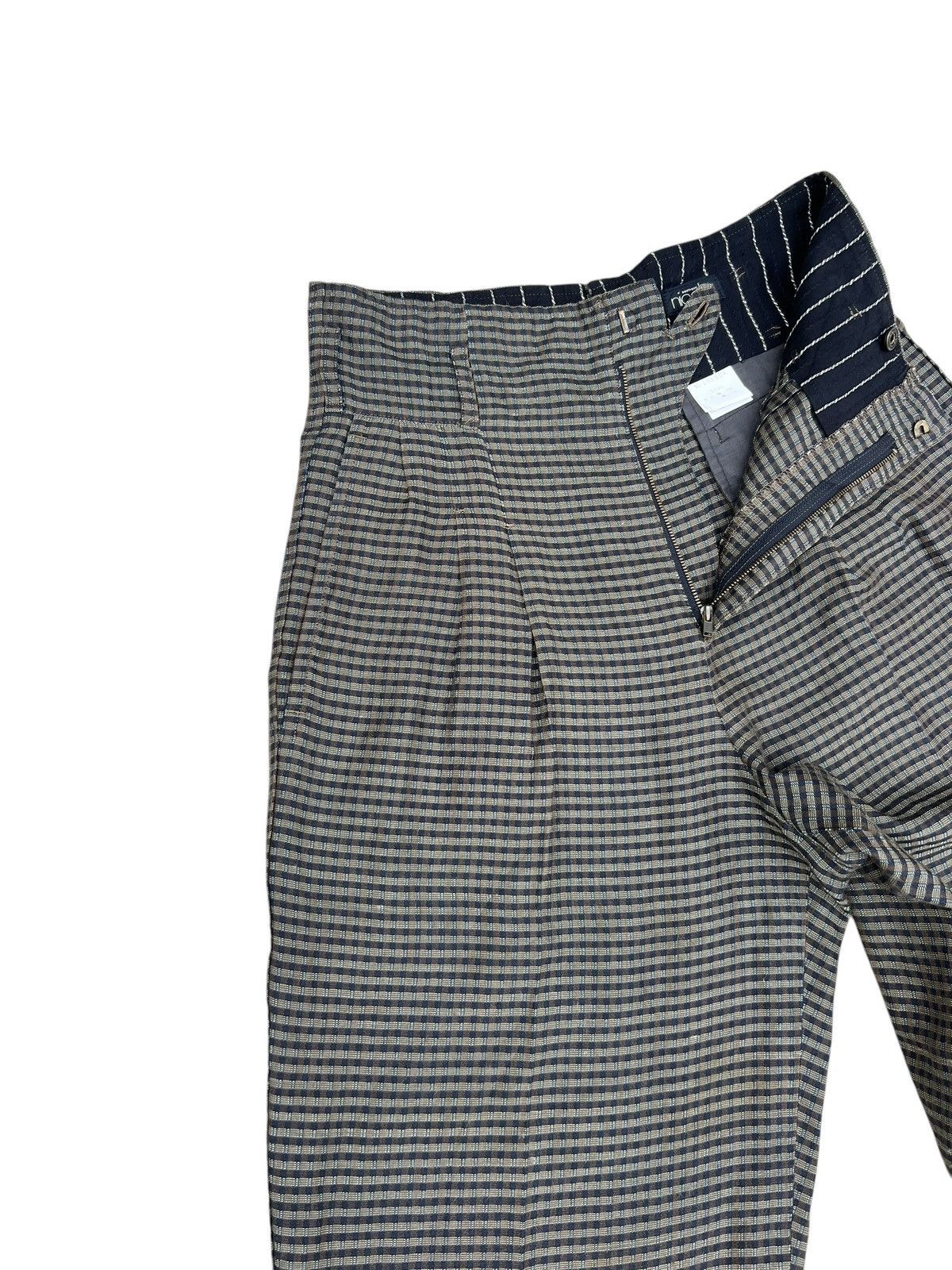 Matsuda 90s Nicole Stripe Linen Silk Jacquard Balloon Trouser Size US 29 - 6 Thumbnail