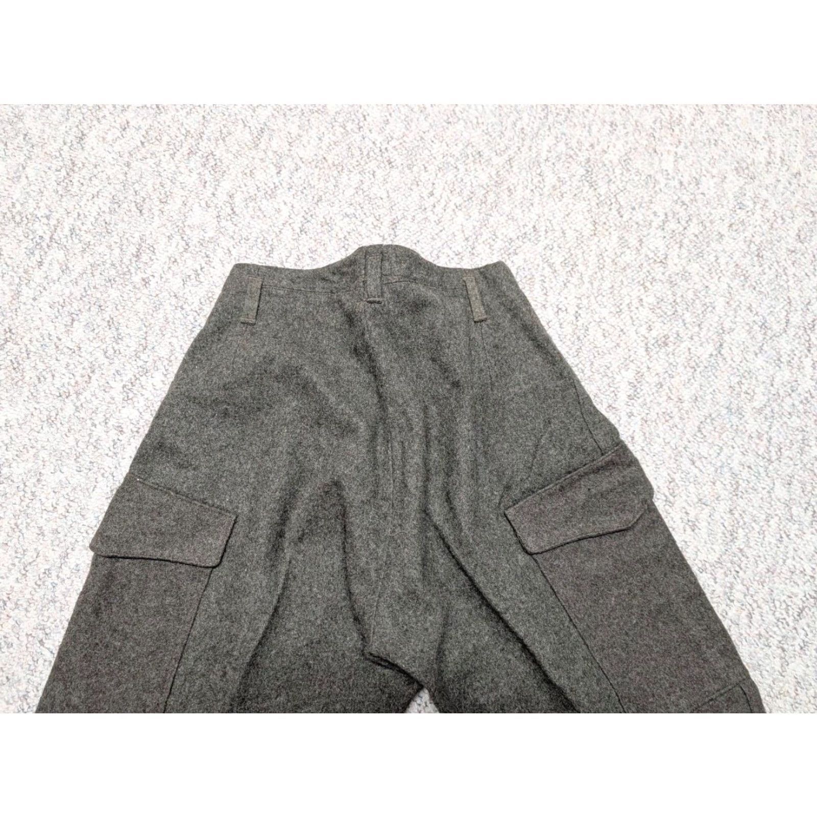 Vintage VINTAGE Swedish Army Pants Wool 28x30 Green Cargo Men Wool Pants 28x30 Sweden Military WWII Size US 28 / EU 44 - 7 Thumbnail