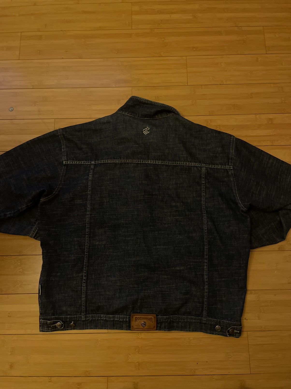 Ecko Unltd. × Pelle Pelle × Rocawear Vintage RocaWear Pelle Pelle style Denim Zip Up jacket 3XL Size US XXL / EU 58 / 5 - 2 Thumbnail