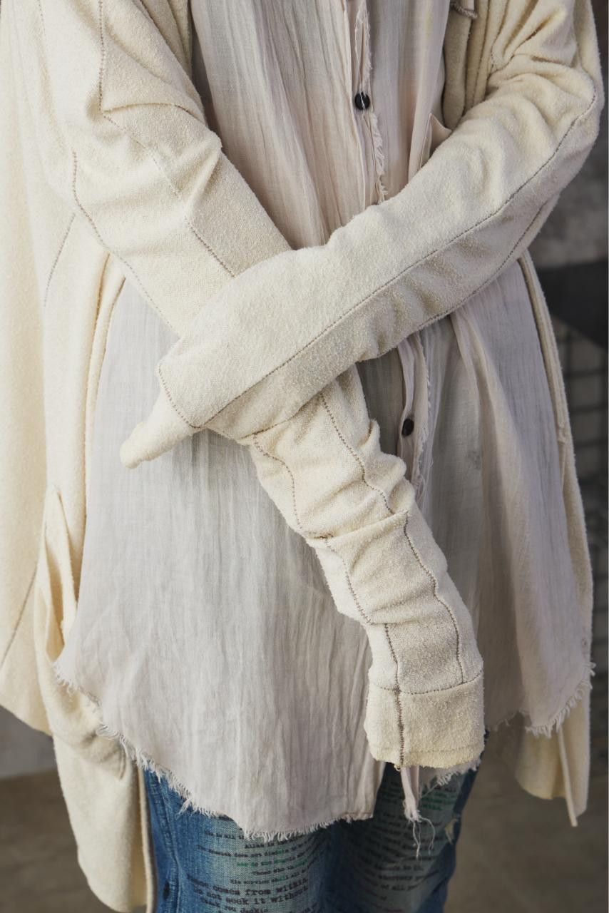 Aleksandr Manamis Aleksandr Manamïs Textured Knit Asymmetric Draped Cardigan Size US M / EU 48-50 / 2 - 5 Thumbnail