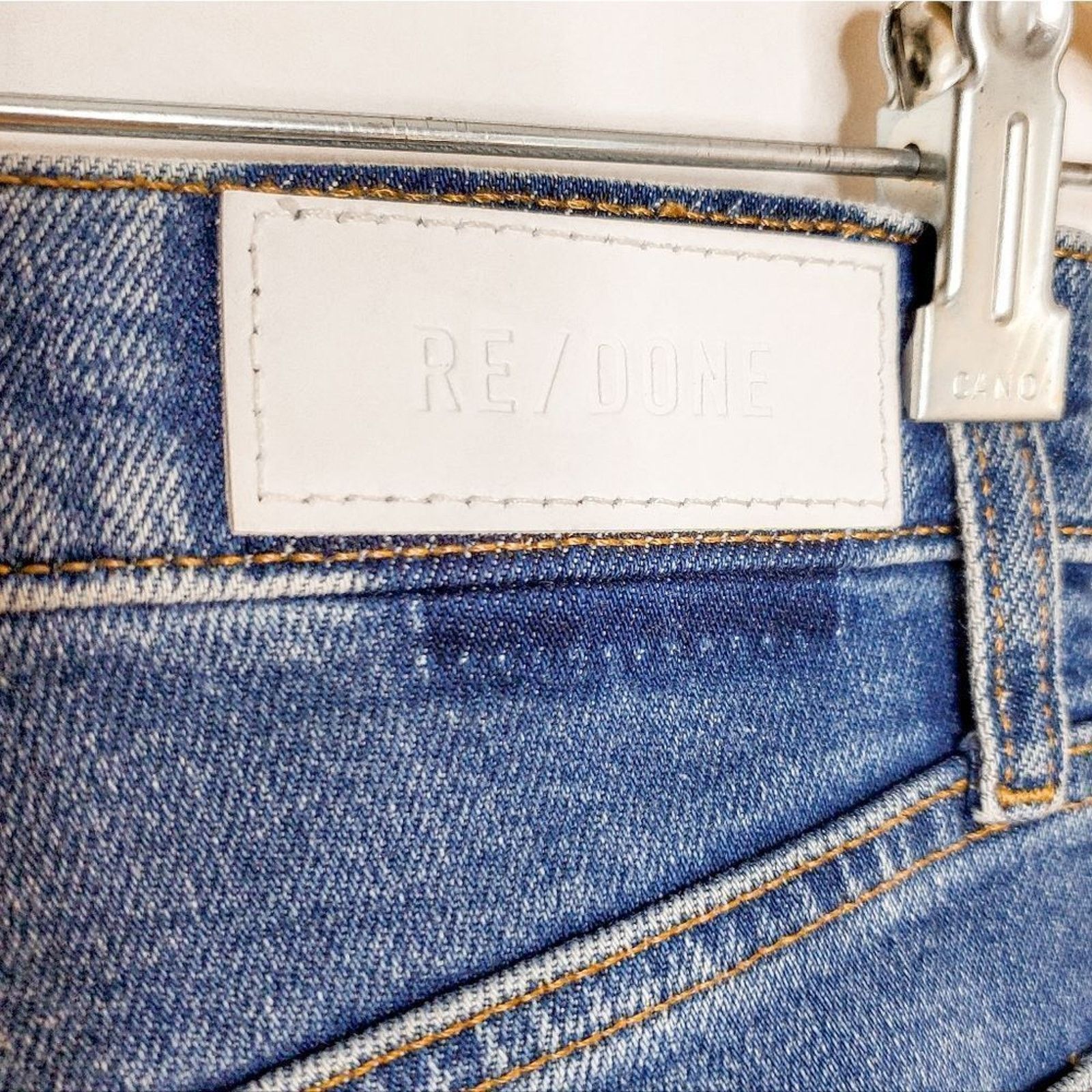 RE/DONE Re/Done 70s High Rise Stove Pipe Distressed Jeans Size 25 Size 25" / US 0 / IT 36 - 6 Thumbnail