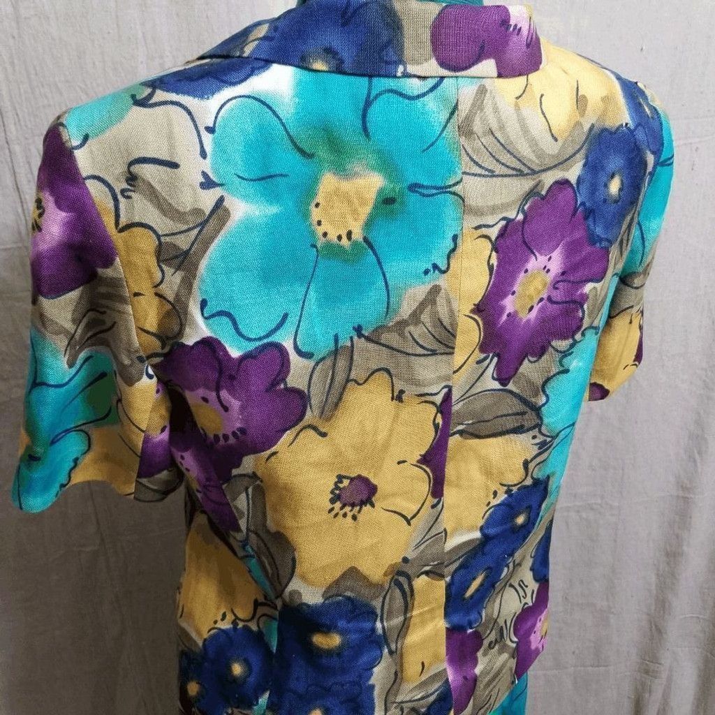 Vintage Rickie Freeman for Teri Jon floral two piece suit sz 8 541 Size M / US 6-8 / IT 42-44 - 9 Thumbnail