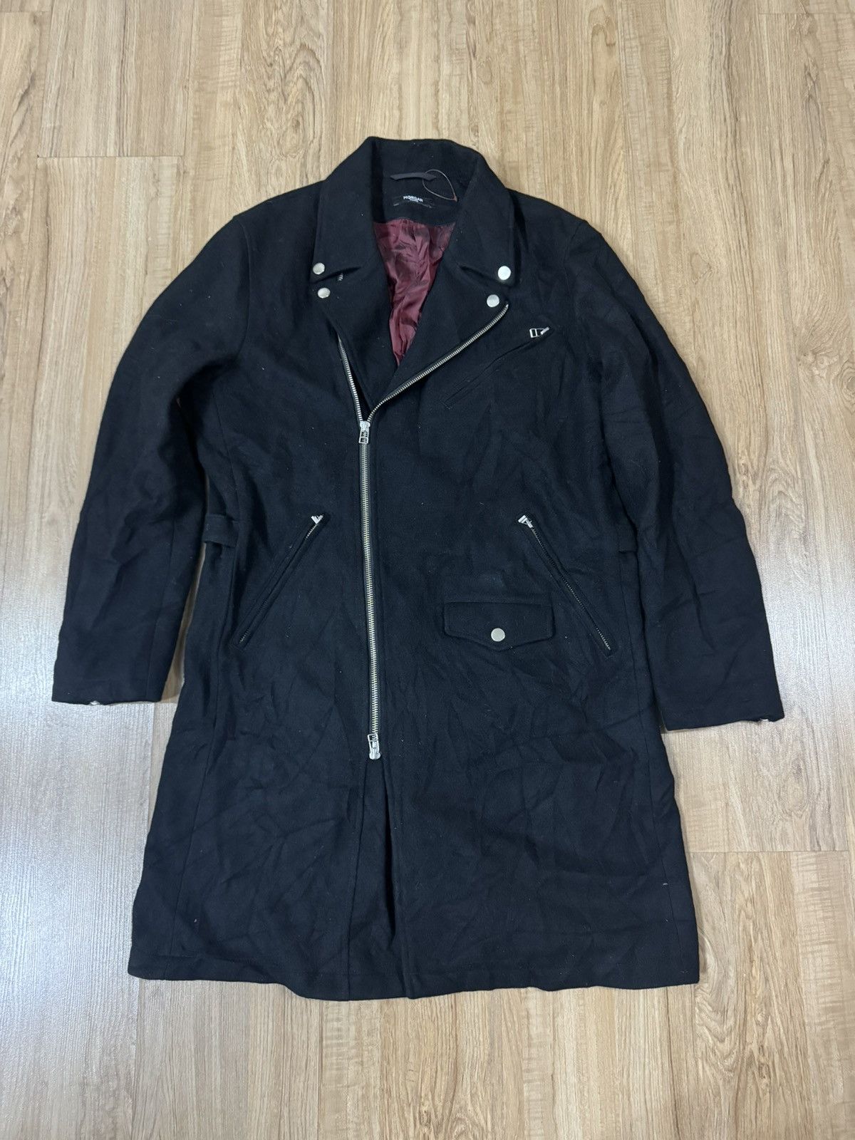 MORGAN HOMME DOUBLE COLLAR PUNK STYLE JACKET