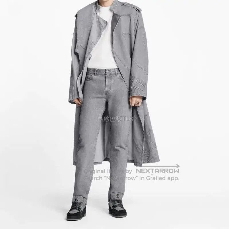 Louis Vuitton Louis Vuitton Gray Cotton Casual Pants for Men . Size US 32 / EU 48 - 7 Thumbnail