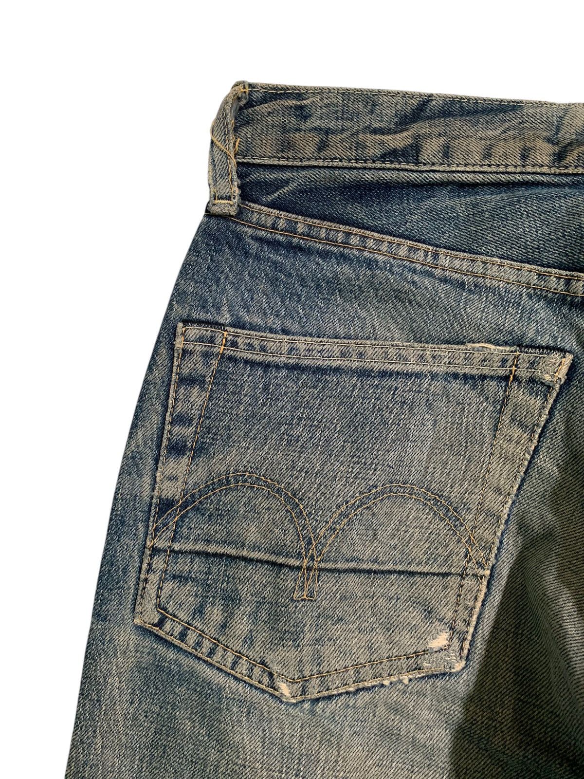 Kapital BARTACK SELVEDGE RUSTY BUTTON FLY JAPANESE DISTRESSED DENIM Size US 28 / EU 44 - 9 Thumbnail