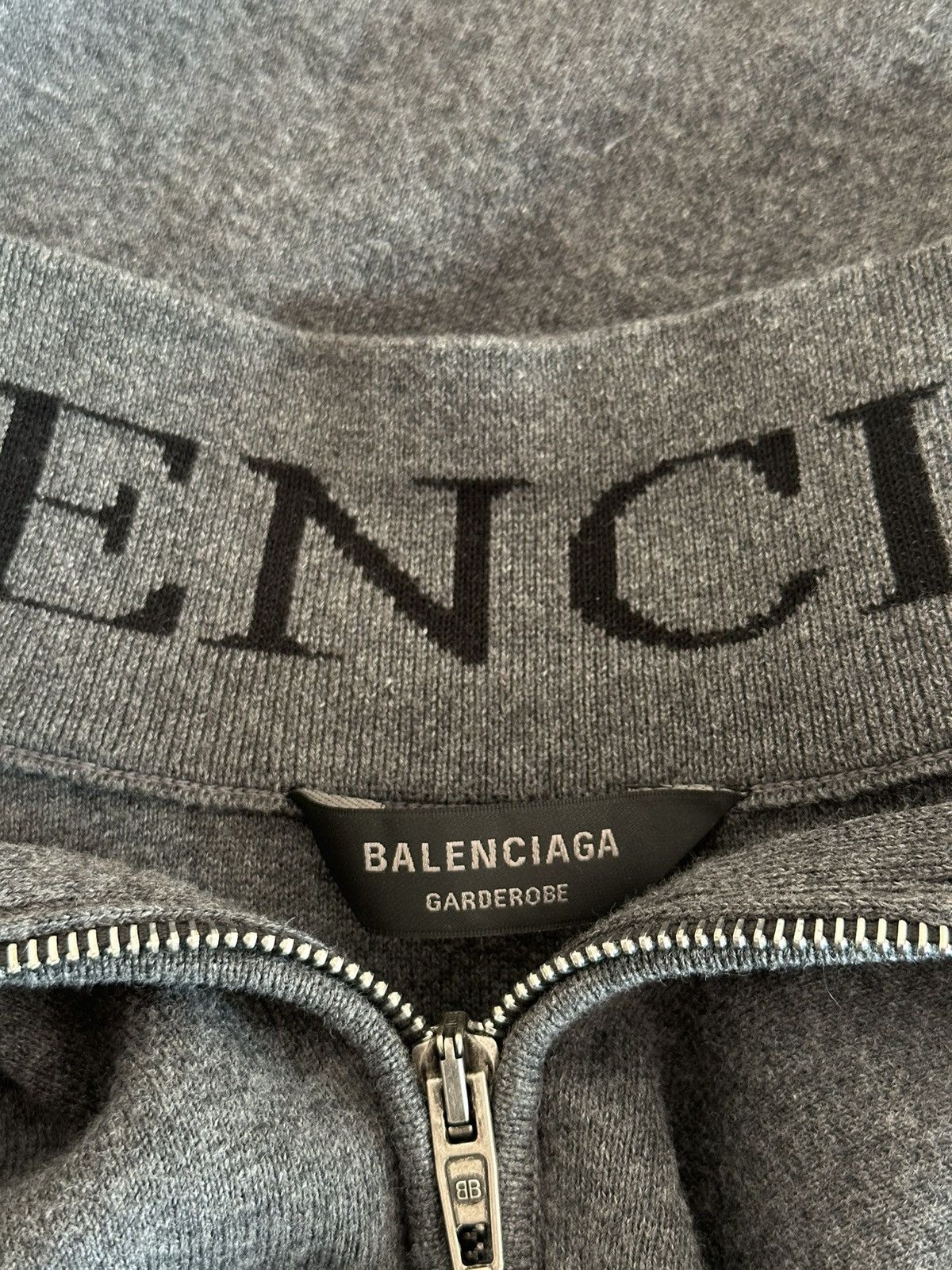 Balenciaga [L] 2050$ Spring26 Half-zip grey sweater Size US L / EU 52-54 / 3 - 11 Thumbnail