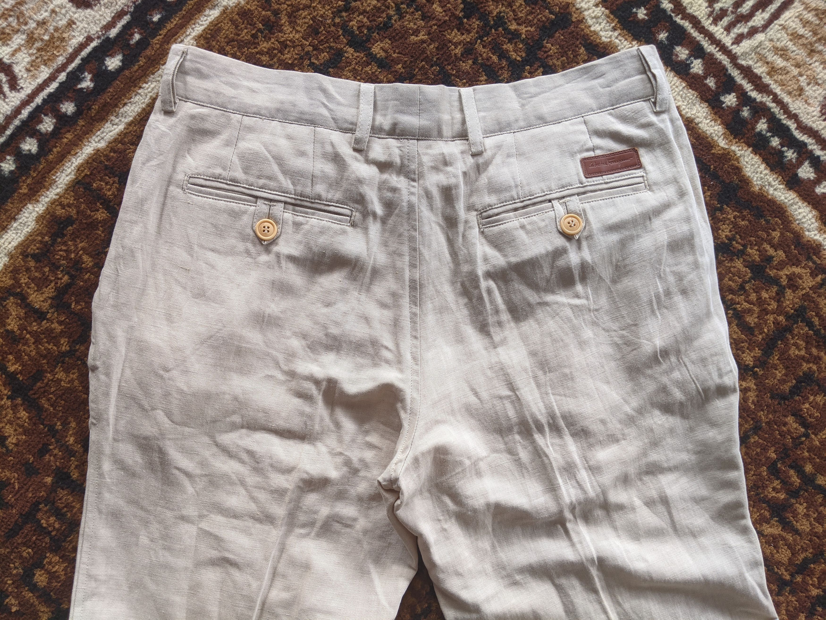 Salvatore Ferragamo Salvatore Ferragamo Linen Pants Size US 34 / EU 50 - 3 Thumbnail