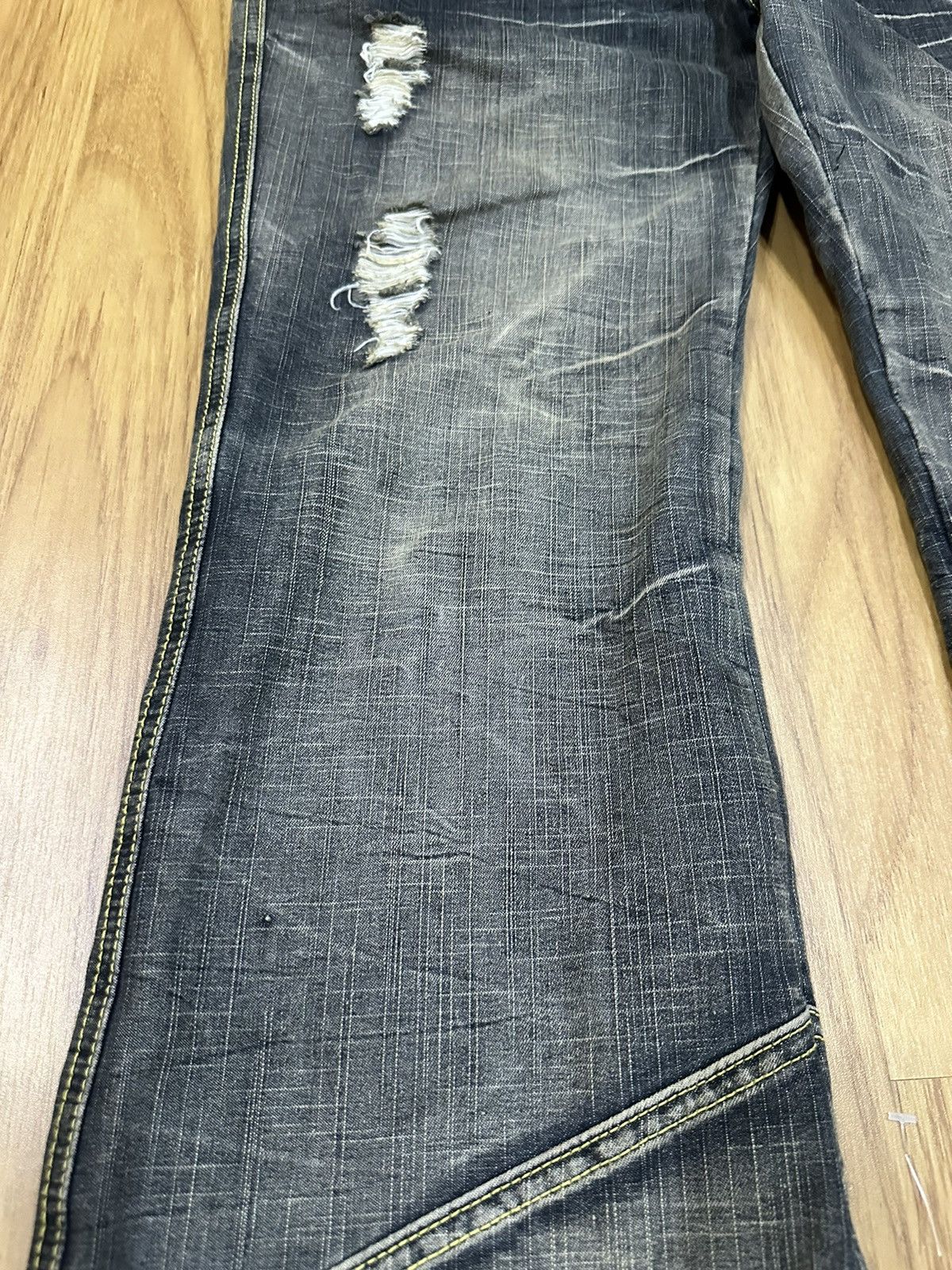 Japanese Brand 1990 - Black Crown Japanese Brand Clawmark Flared Jeans Size US 34 / EU 50 - 5 Thumbnail