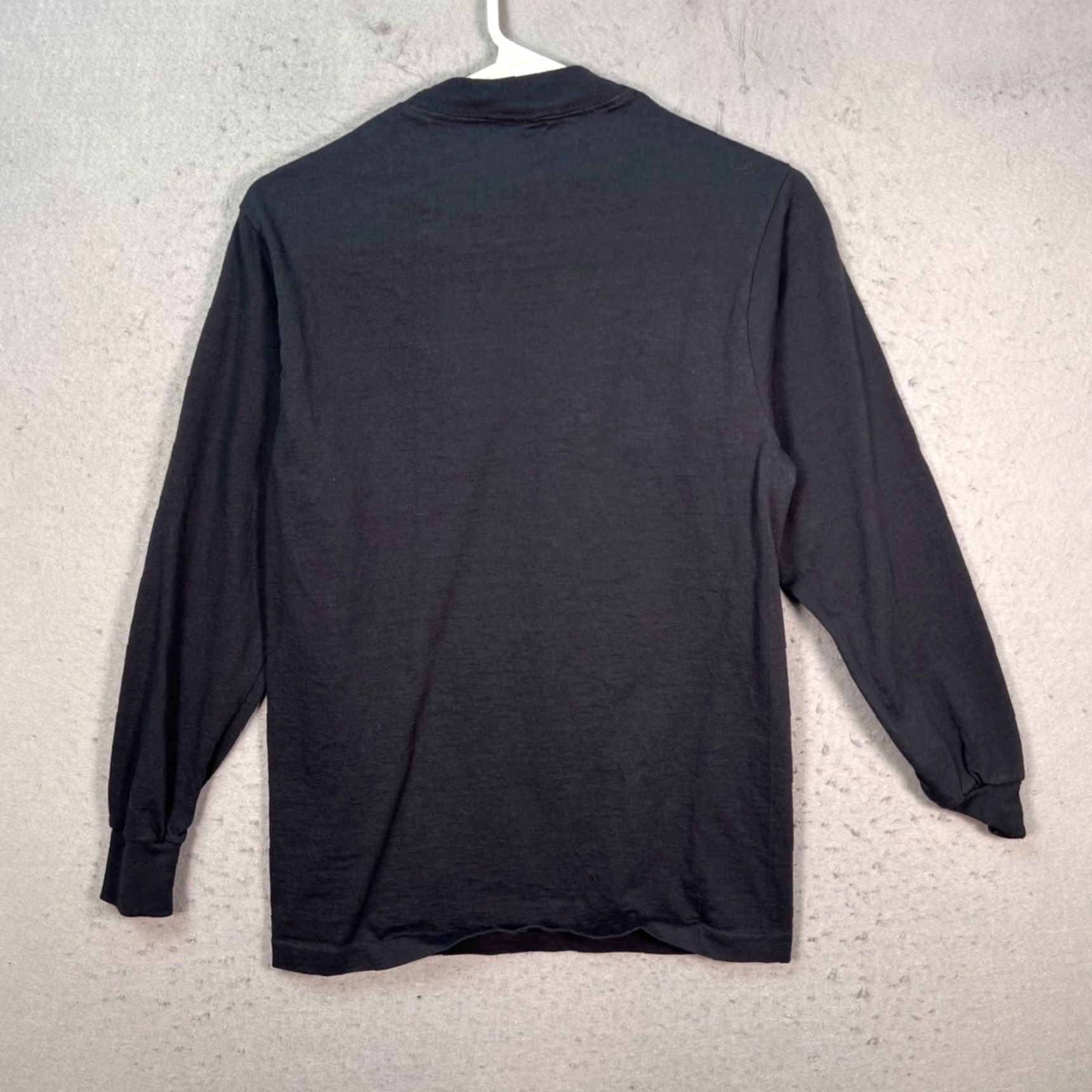 Anvil Anvil Mens Small Black Long-Sleeve T-Shirt Made In USA Classic Fit Size US S / EU 44-46 / 1 - 2 Thumbnail