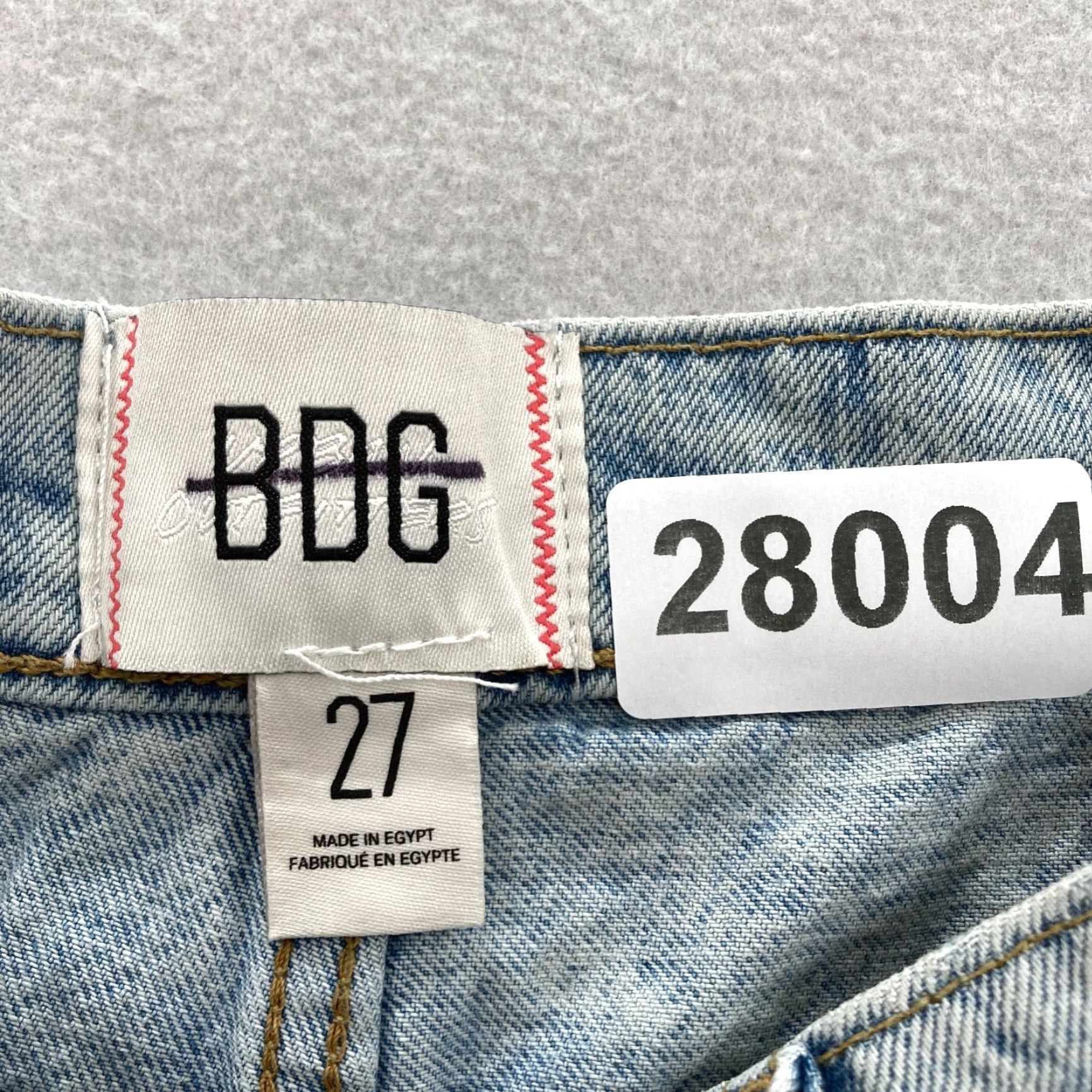 Bdg BDG Urban Outfitters A Line Shorts Women 27 Blue Denim Distressed Raw Hem NWT Size 27" / US 4 / IT 40 - 5 Thumbnail
