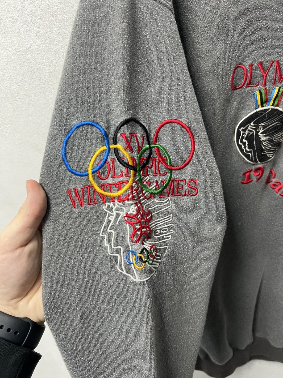 Adidas Adidas 1988 Calgary XV Olympic Winter Games Sweatshirt Rare Size US L / EU 52-54 / 3 - 4 Thumbnail