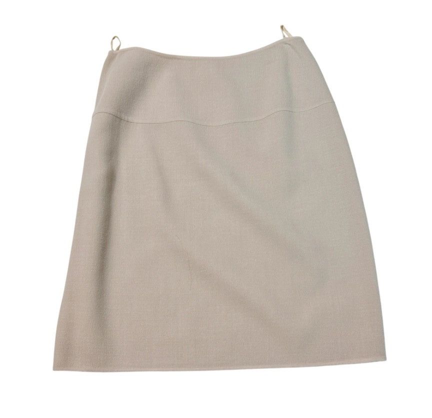 Other J. Mendel Paris Two-Piece Skirt Suit Beige Couture Ensemble Size 27" / US 4 / IT 40 - 4 Thumbnail