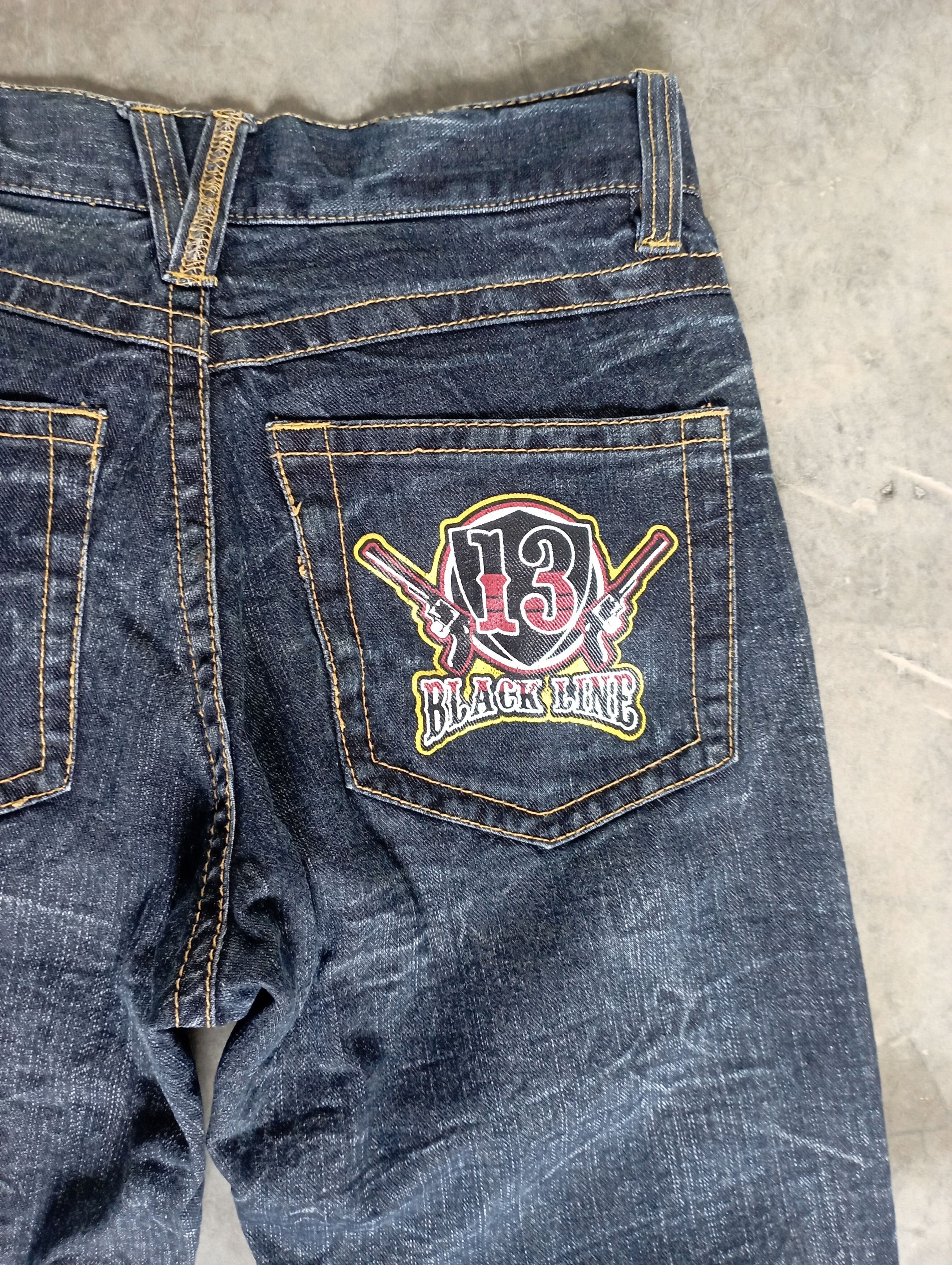 Fragment Design Crazy Lightning Wash Japanese Brand Black Line Jeans Size US 30 / EU 46 - 11 Thumbnail