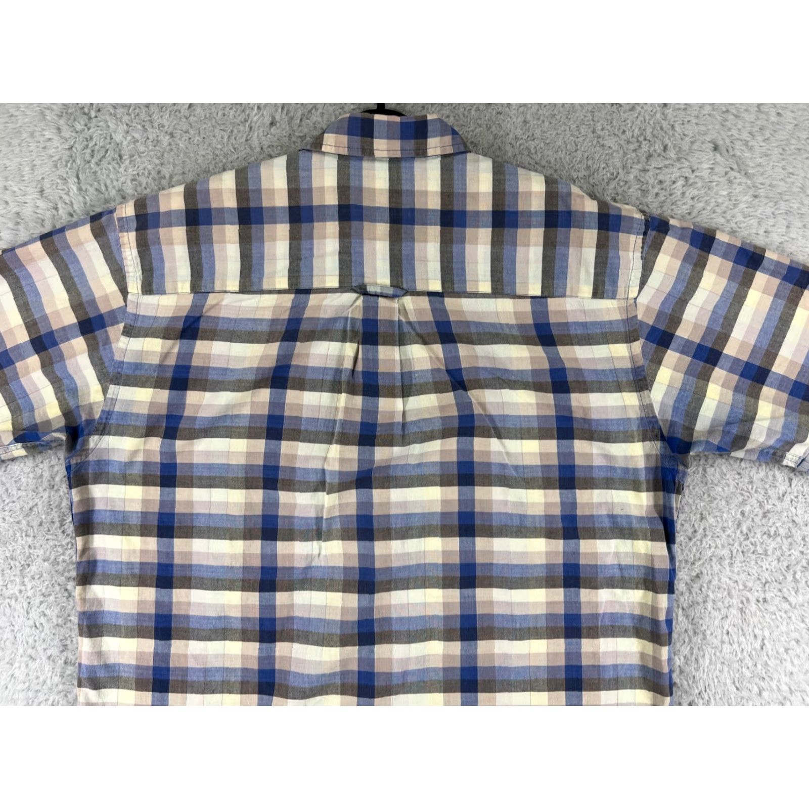 Pendleton Pendleton Shirt Mens Large Blue Yellow Plaid Button-Up Short Sleeve 100% Cotton Vintage No Size US L / EU 52-54 / 3 - 6 Thumbnail