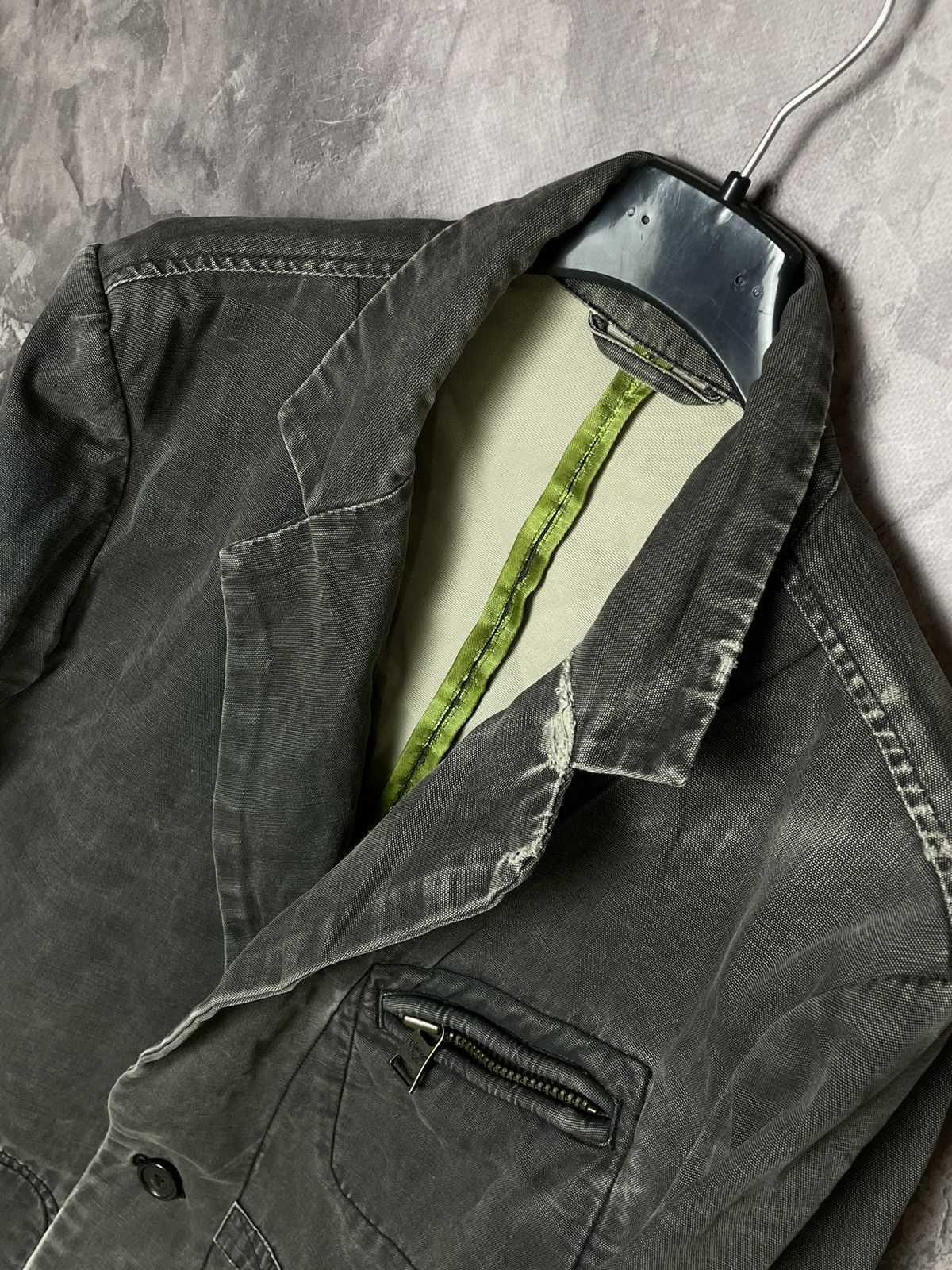Diesel × Japanese Brand × Vintage Diesel Industry Vintage Denim Distressed Blazer Jacket Size US L / EU 52-54 / 3 - 8 Thumbnail