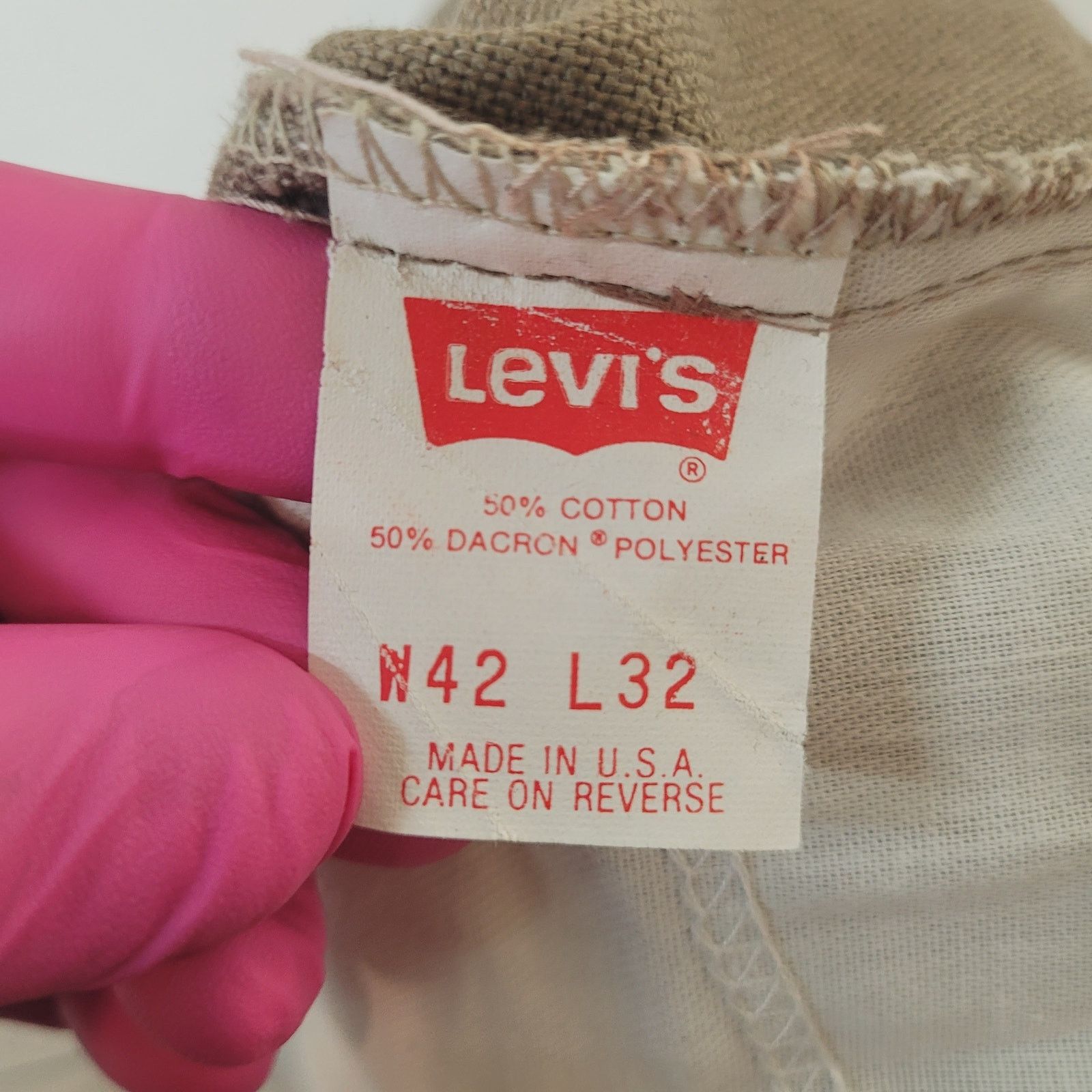 Levi's VTG 70s Levi's 517 Sta-Prest Polyester Jeans 39x26 Dacron Size US 39 - 7 Thumbnail