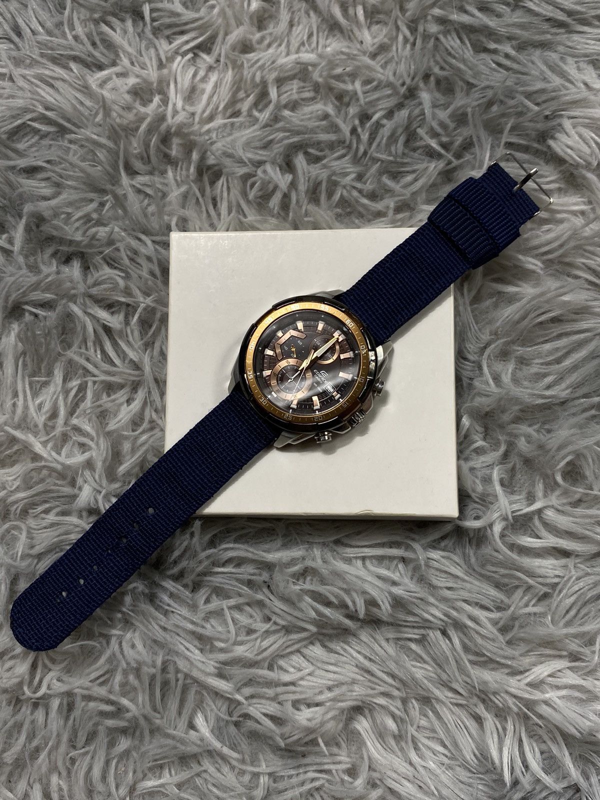 Casio × Edifice Japan × Japanese Brand Casio Edifice Copper Dial, Blue Strap – Japanese Brand Size ONE SIZE - 4 Thumbnail