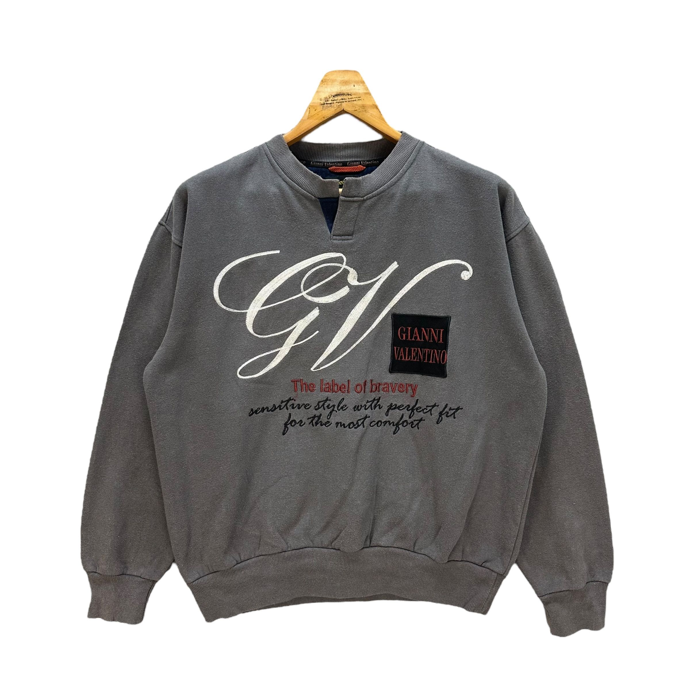 Gianni Valentino GIANNI VALENTINO EMBROIDERY BIG LOGO SWEATSHIRT #8913-038 Size US S / EU 44-46 / 1 - 1 Thumbnail