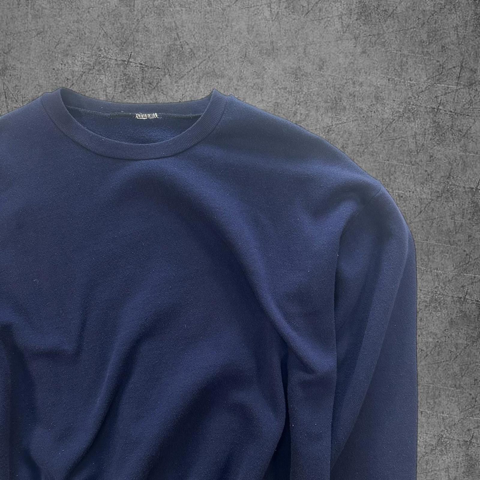 Vintage Vintage Boxy Blank Navy Crewneck Size US L / EU 52-54 / 3 - 2 Thumbnail