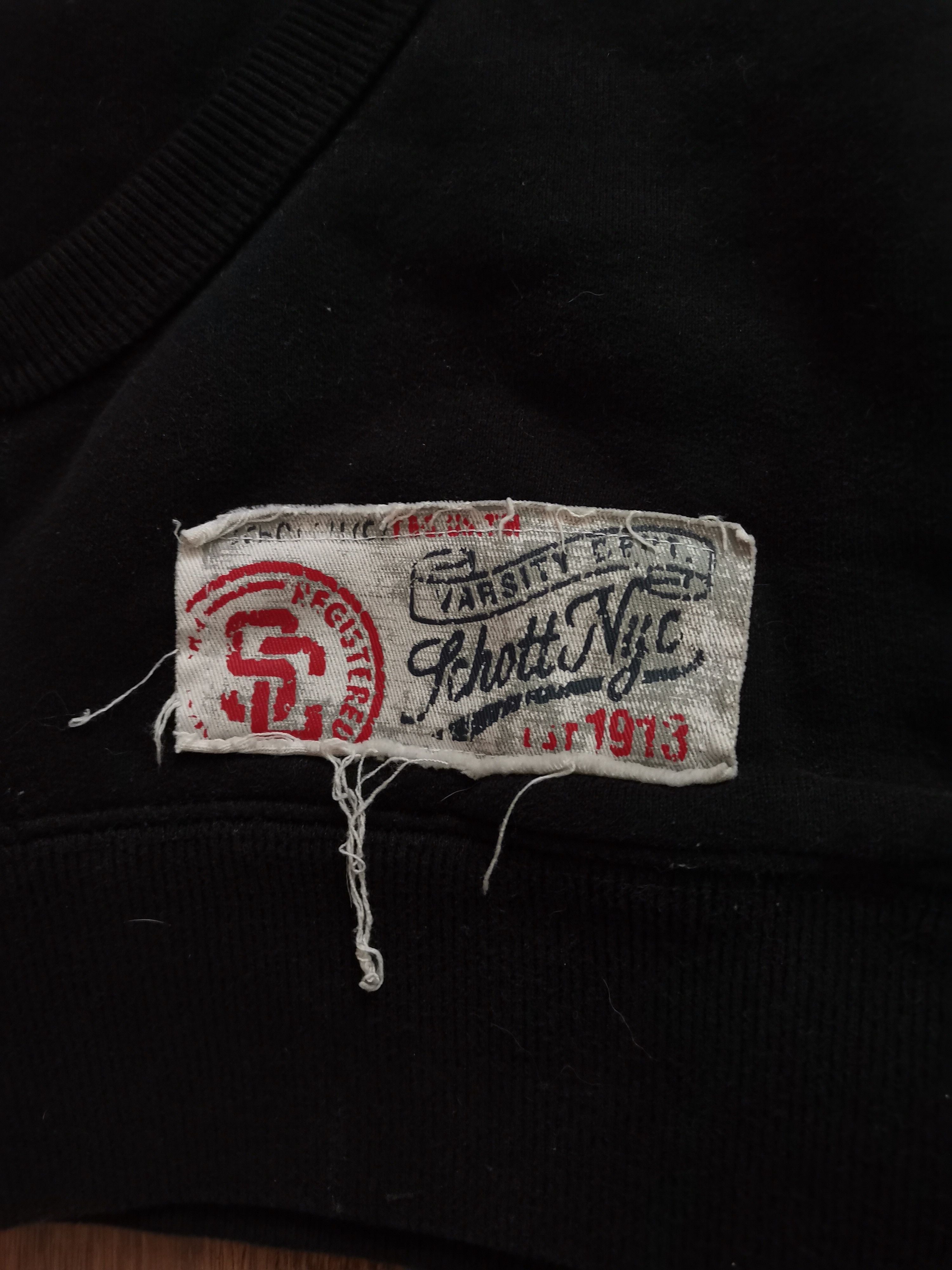 Schott × Vintage Vintage Schott Zip Up Hoodie Size US L / EU 52-54 / 3 - 2 Thumbnail
