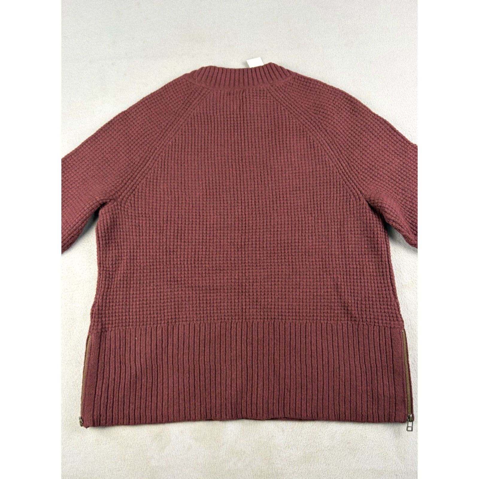Vintage LL Bean Sweater Women’s XL Wind Red Supersoft Waffle Crewneck Knit Cotton Pullover Long Sleeve Logo Classic Size XL / US 12-14 / IT 48-50 - 5 Thumbnail