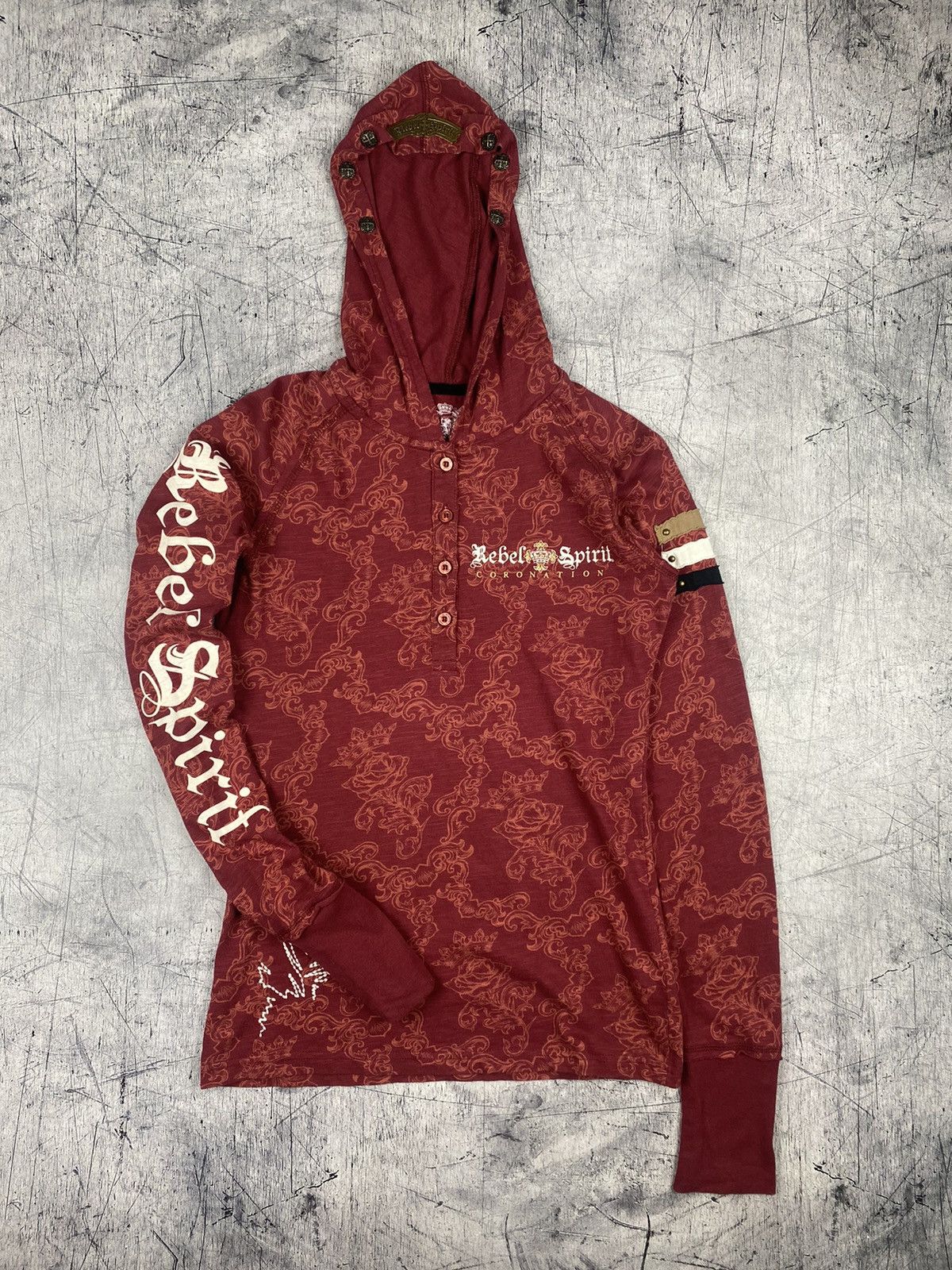 Affliction Vintage Y2K Affliction Style Rebel Spirit Hoodie Size M / US 6-8 / IT 42-44 - 10 Thumbnail