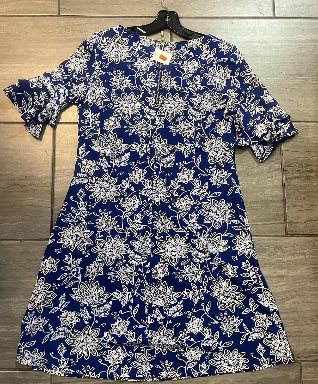 Other Ronni Nicole Blue Floral Fit Flare Cap Sleeve Dress Size 8 Size M / US 6-8 / IT 42-44 - 7 Thumbnail