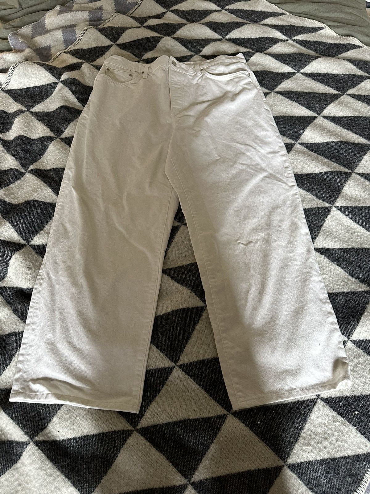 image of Stussy White Big Ol’ Jeans, Men's (Size 34)