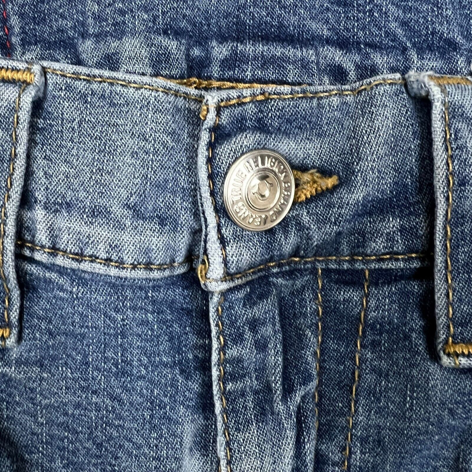 True Religion × Vintage True Religion Jeans 30x29 Ricky Relaxed Straight Denim Pants Size US 30 / EU 46 - 5 Thumbnail