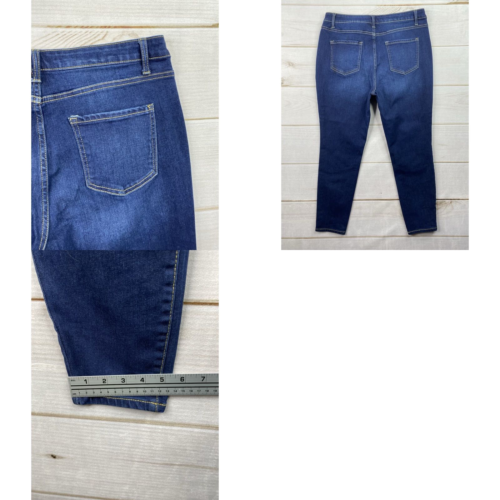 Vintage Time and Tru Jeans 14 Short Dark Wash Mid Rise Stretch Boyfriend Ankle Jeans Size 36" / US 14 / IT 50 - 8 Thumbnail