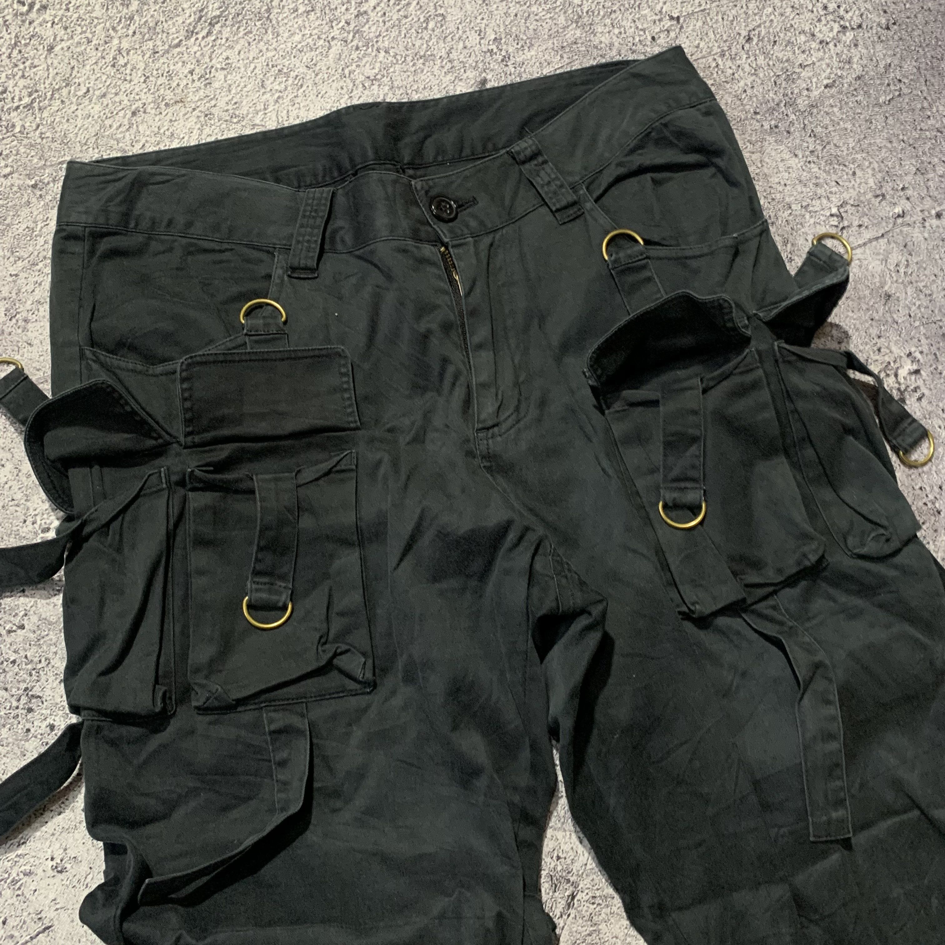 Hysteric Glamour × If Six Was Nine × Le Grande Bleu (L.G.B.) 2000s OTTO Punk Grunge Bondage Flare Bush Pants y2k style Size US 31 - 3 Thumbnail