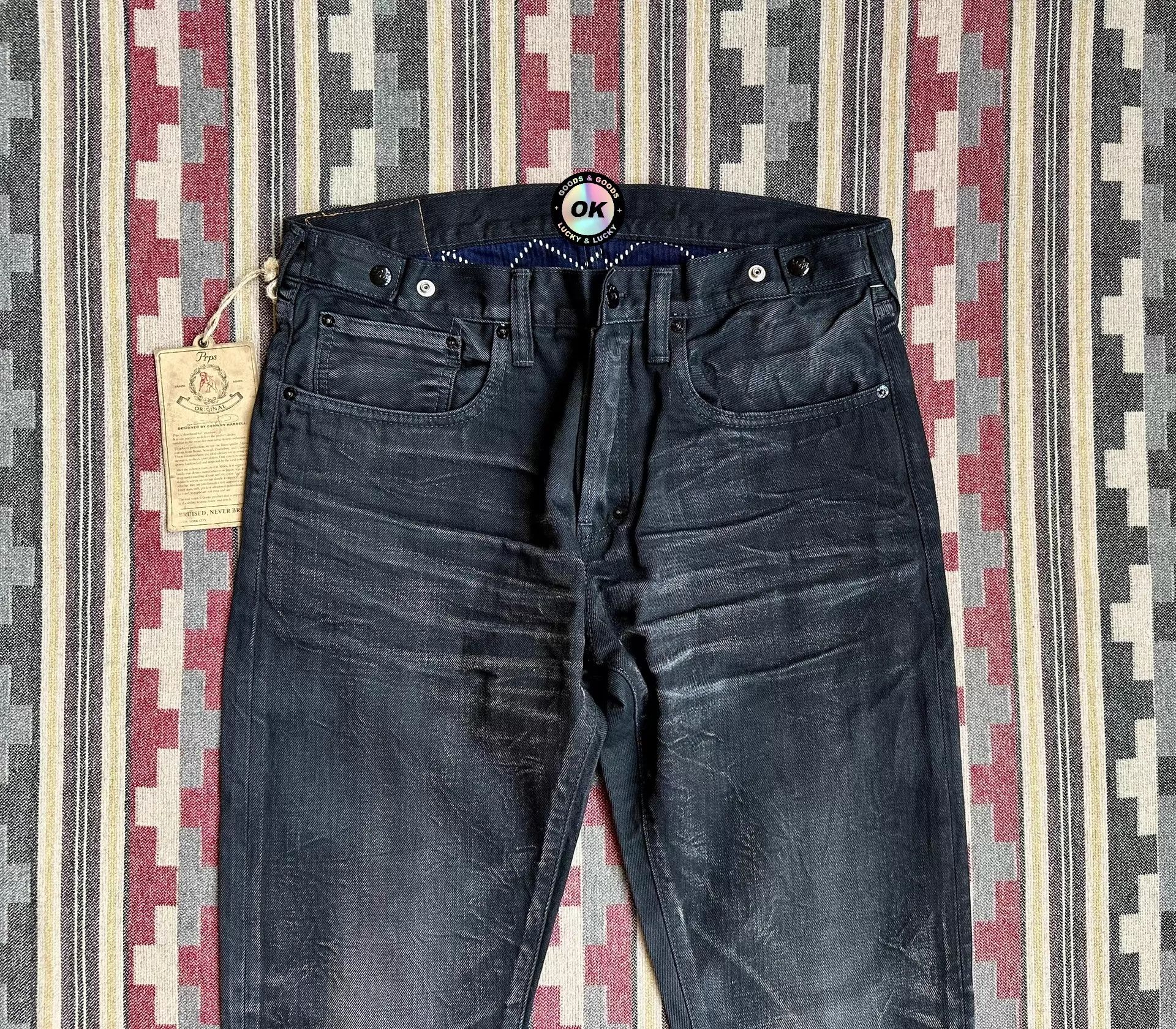 Prps Prps Purple Vintage Black Denim Whiskers Heavy Wash Japan Size US 34 / EU 50 - 3 Thumbnail