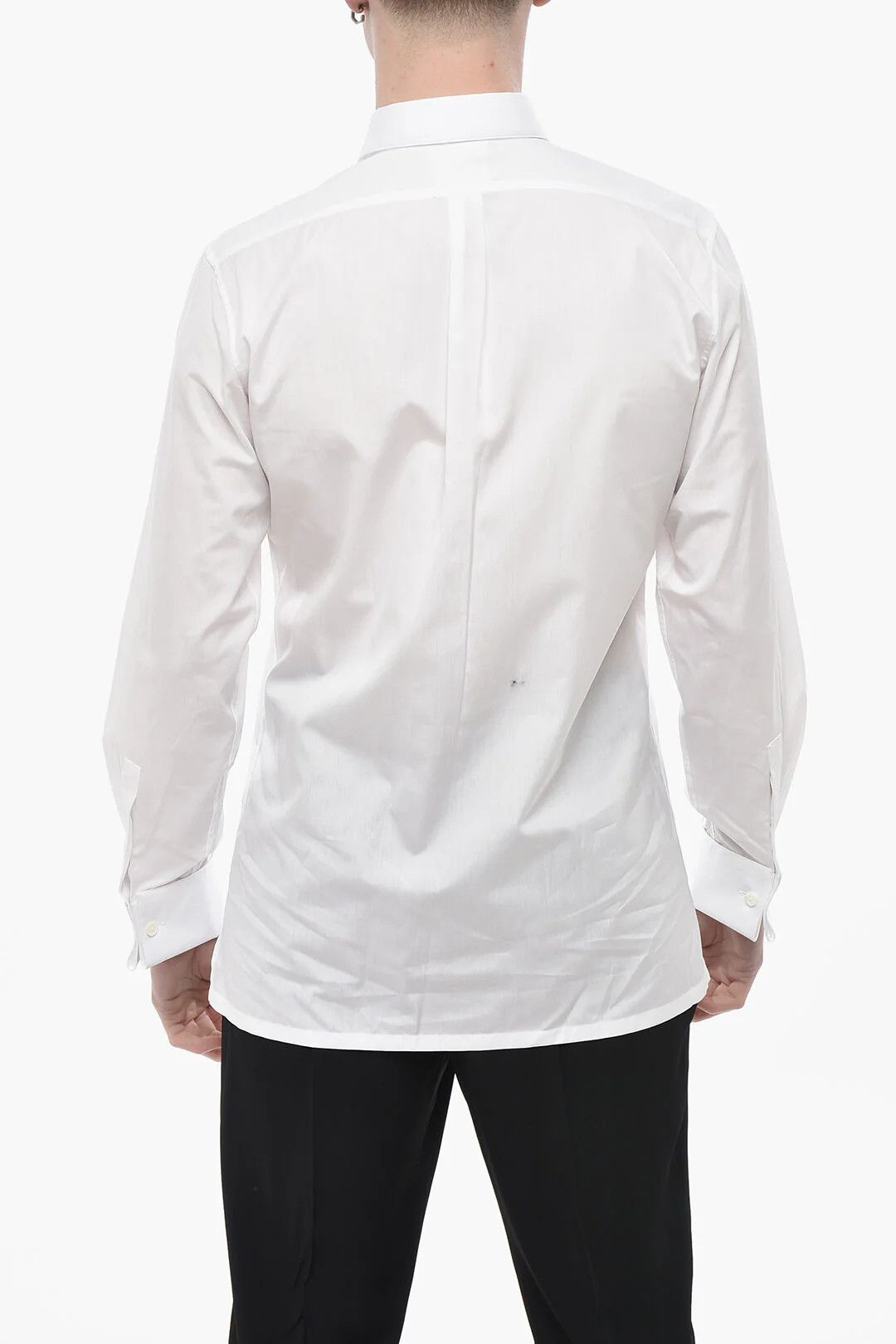 Givenchy og1mm0326 Cotton Tuxedo Shirt in White Size US M / EU 48-50 / 2 - 2 Thumbnail