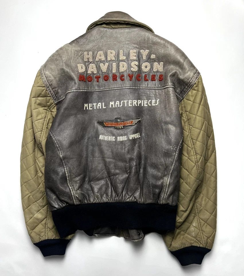 Harley Davidson Harley-Davidson RARE EXCLUSIVE Vintage Leather Jacket 1970s Size US M / EU 48-50 / 2 - 2 Thumbnail