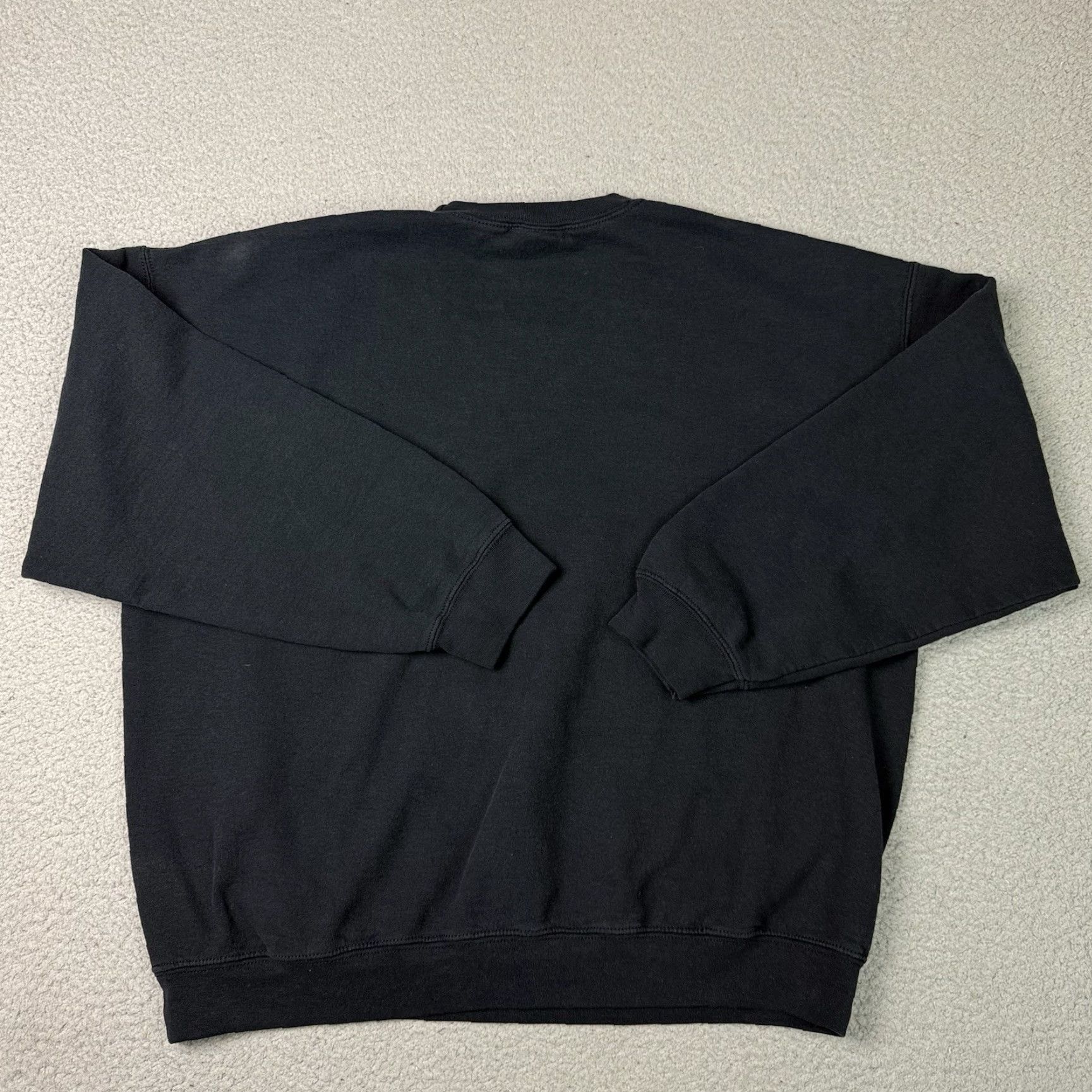 Gildan VINTAGE Gildan Sweatshirt Mens XL Black 90s Pullover Heavyweight Fleece Cotton Polyester Distressed Size US XL / EU 56 / 4 - 3 Thumbnail