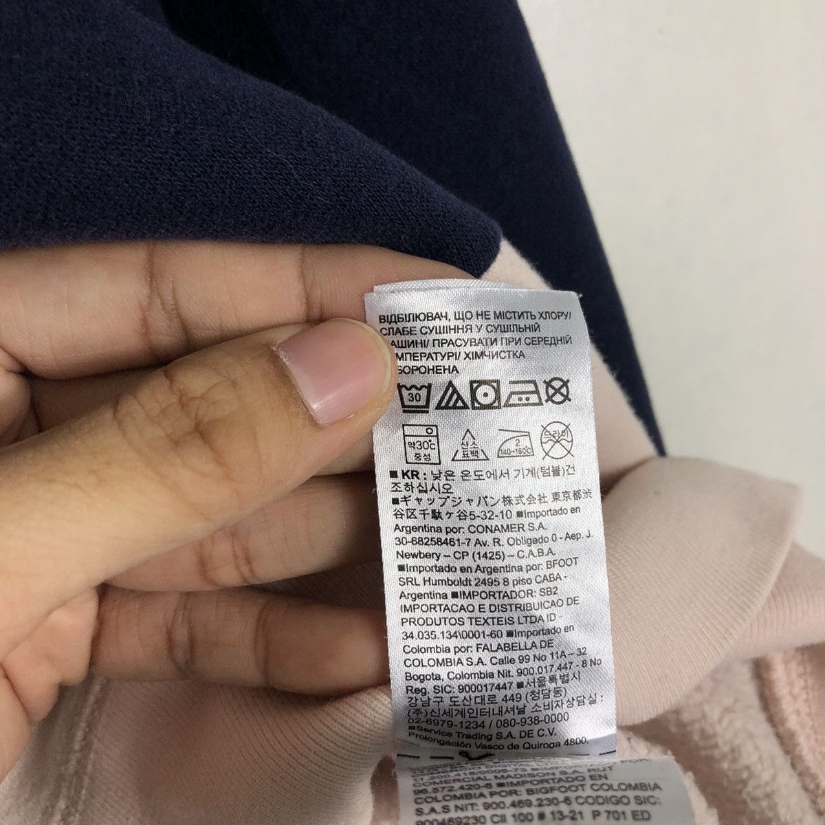 Japanese Brand 🔥Color Block Gap Hoodie Big Logo Oversize Size US XL / EU 56 / 4 - 16 Thumbnail