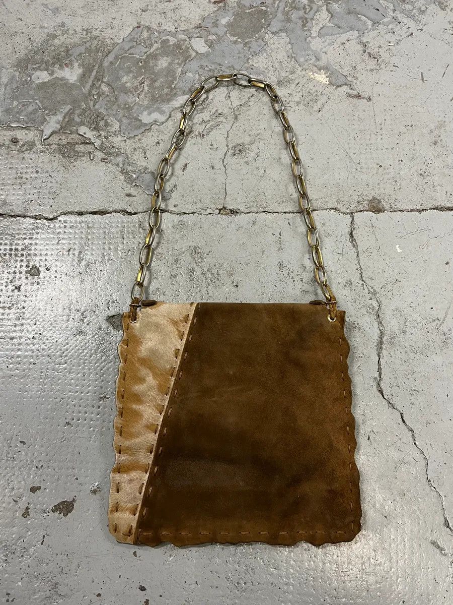 Dolce & Gabbana SS2001 Dolce & Gabbana Beige Pony Hair Leather Patchwork Bag Size ONE SIZE - 7 Thumbnail