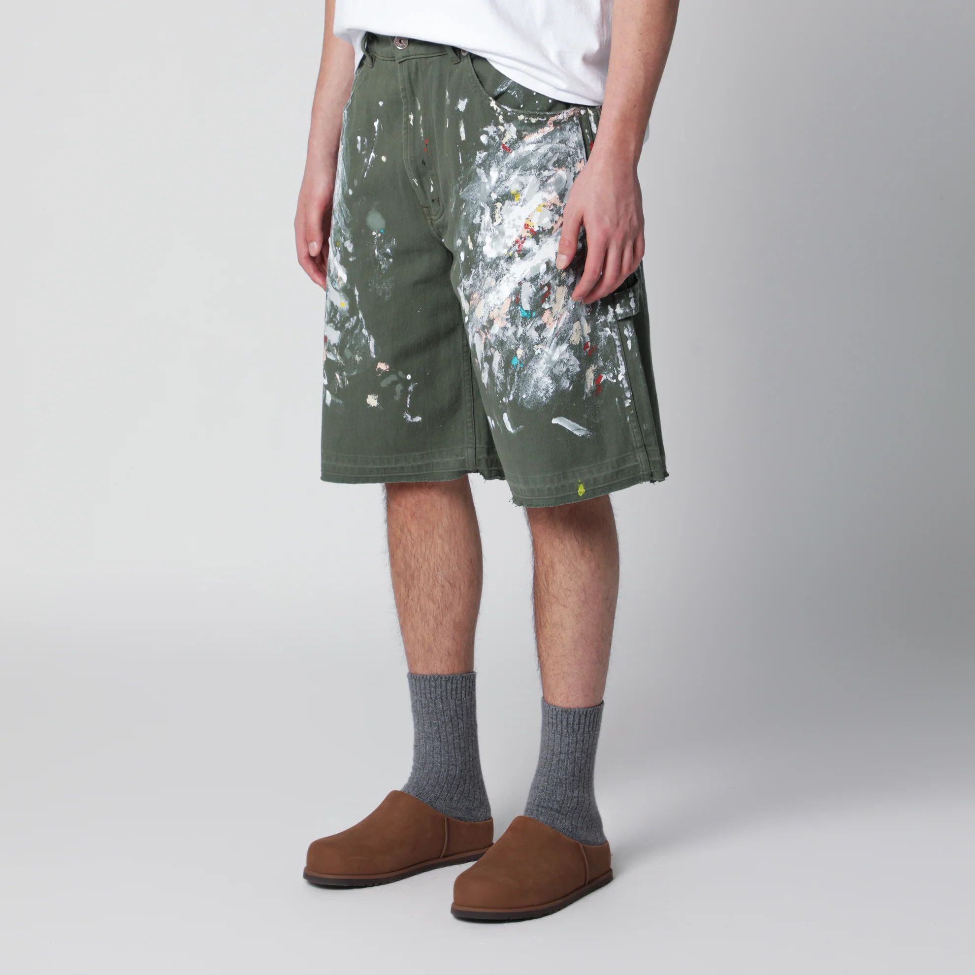 Gallery Dept. o1d2blof0426 Bermuda Shorts in Military Green Size US 32 / EU 48 - 3 Thumbnail