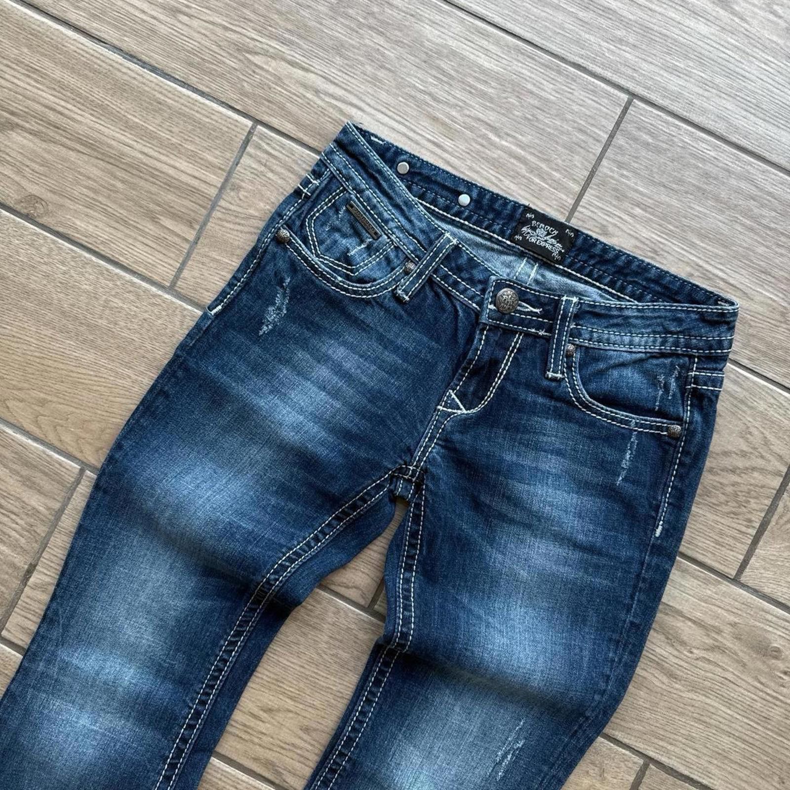 Express Y2K Be Rock for Express Boot Cut Denim 00s Jeans Size 42" / US 20 - 5 Thumbnail