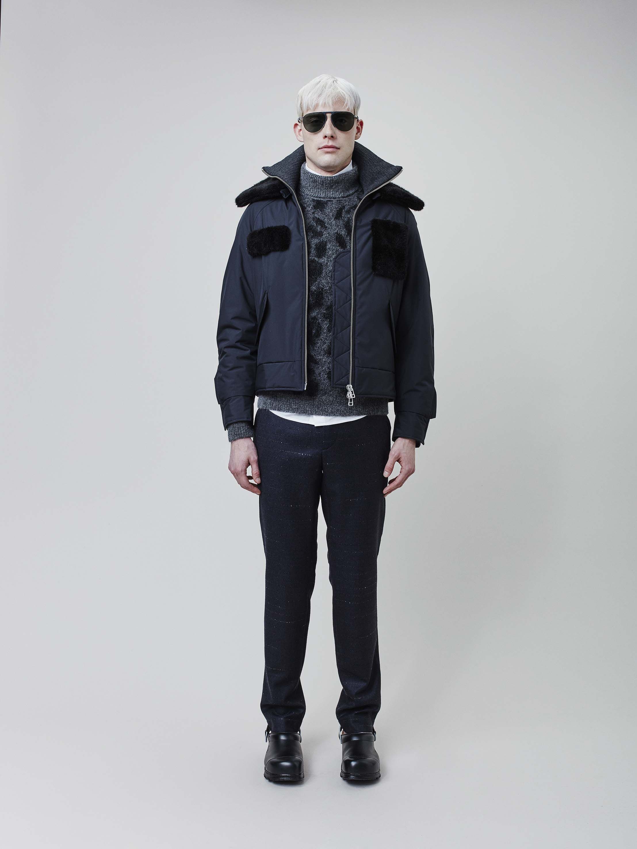 Tonsure Bomber jacket with fur collar and patch Size US L / EU 52-54 / 3 - 7 Thumbnail